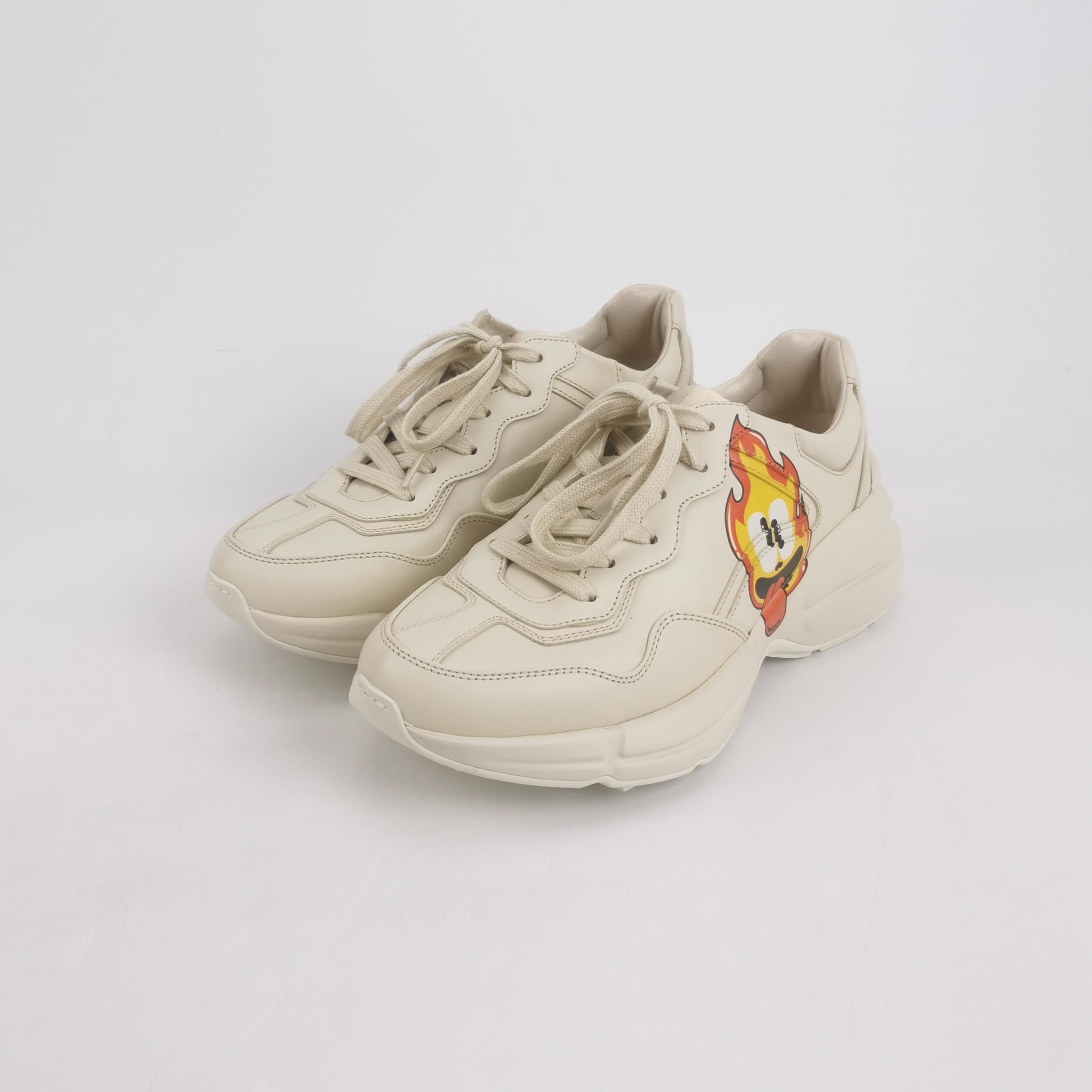 Gucci Gucci Rhyton Logo Leather Sneakers 39 Size US 6 / EU 39 - 3 Thumbnail