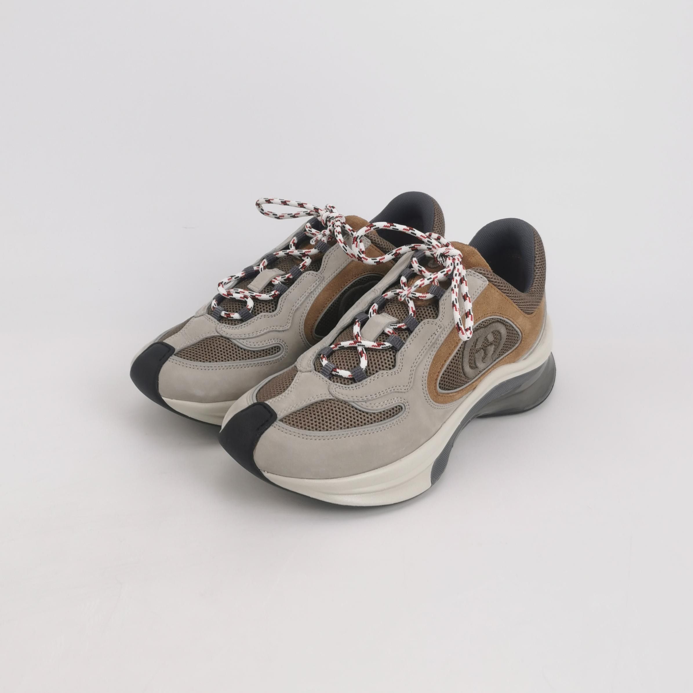 Gucci Gucci Mixed Material Interlocking G Run Sneakers Size 38.5 Size US 5.5 / EU 38 - 3 Thumbnail