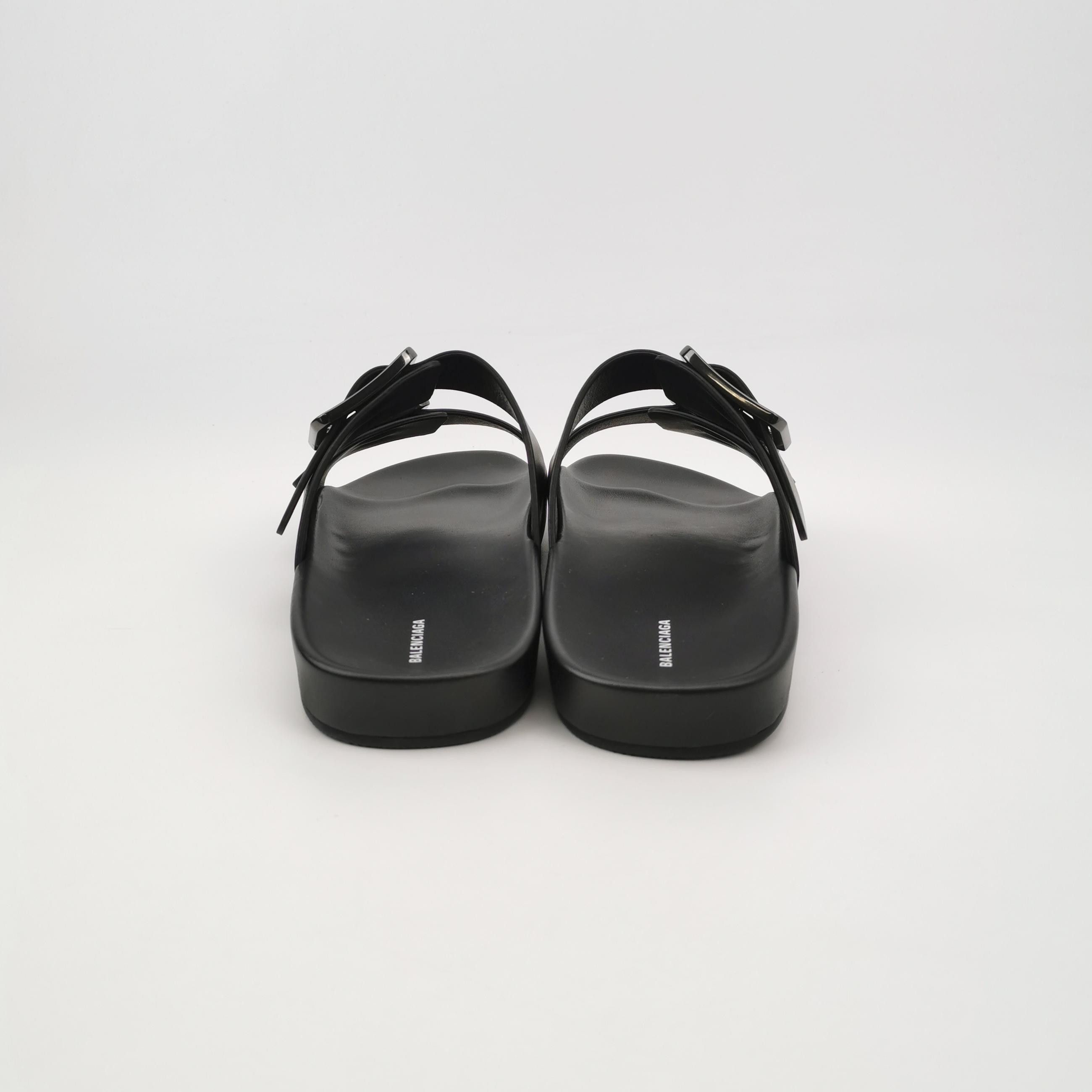 Balenciaga Balenciaga Buckle Leather Sandals EU 40 Size US 7 / EU 40 - 5 Thumbnail