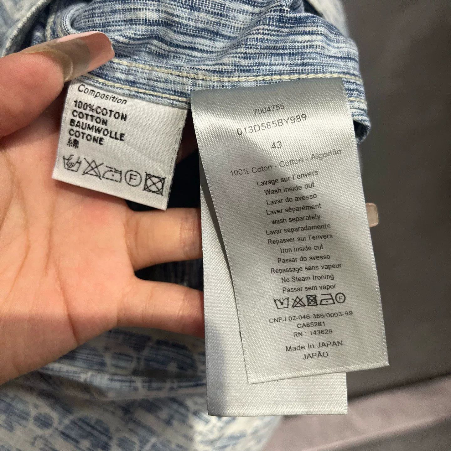 Dior Dior Denim Printed Blue Shirt xs Men Size US XS / EU 42 / 0 - 5 Thumbnail
