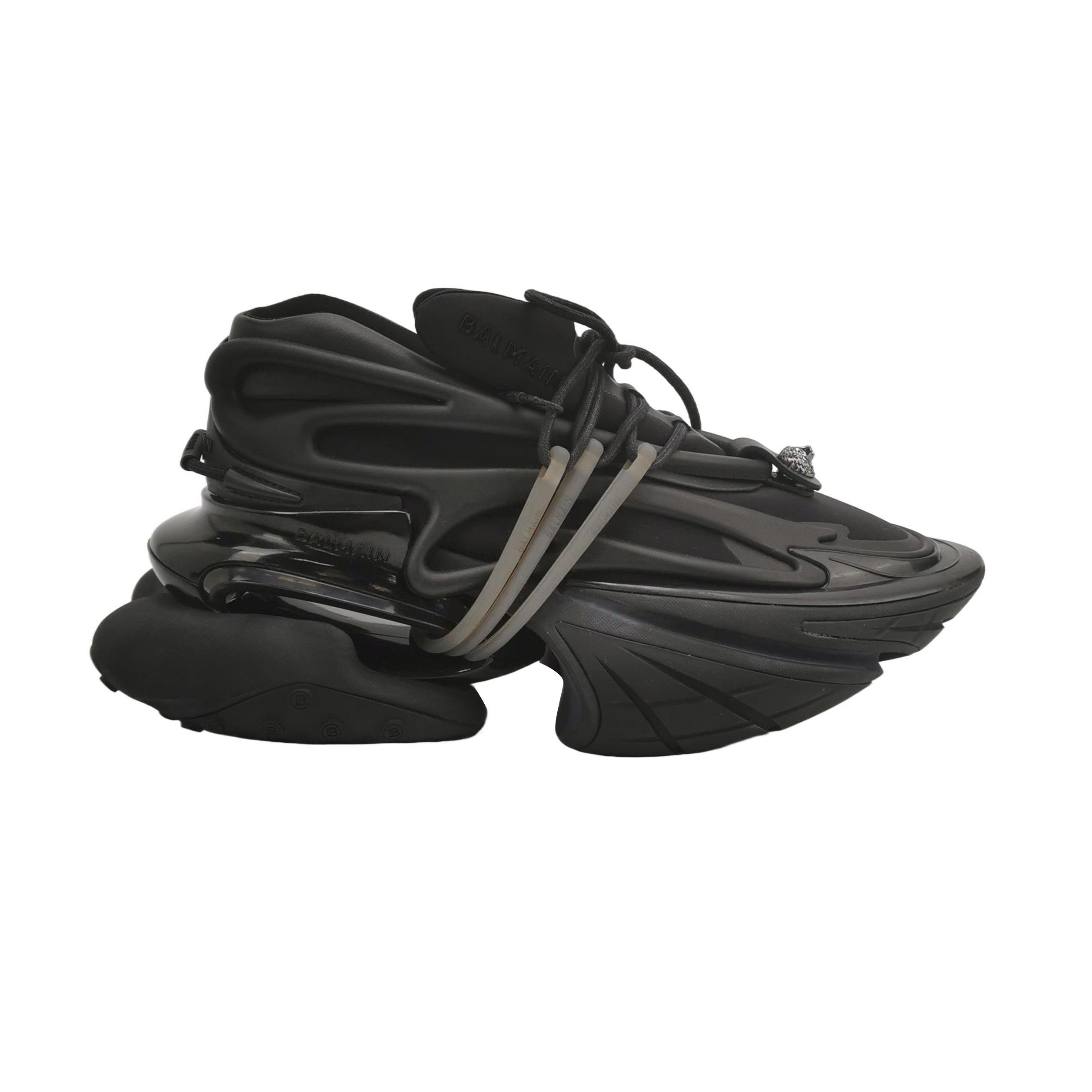 Balmain Balmain Black Unicorn Low-Top Sneakers 40 Size US 7 / EU 40 - 2 Thumbnail