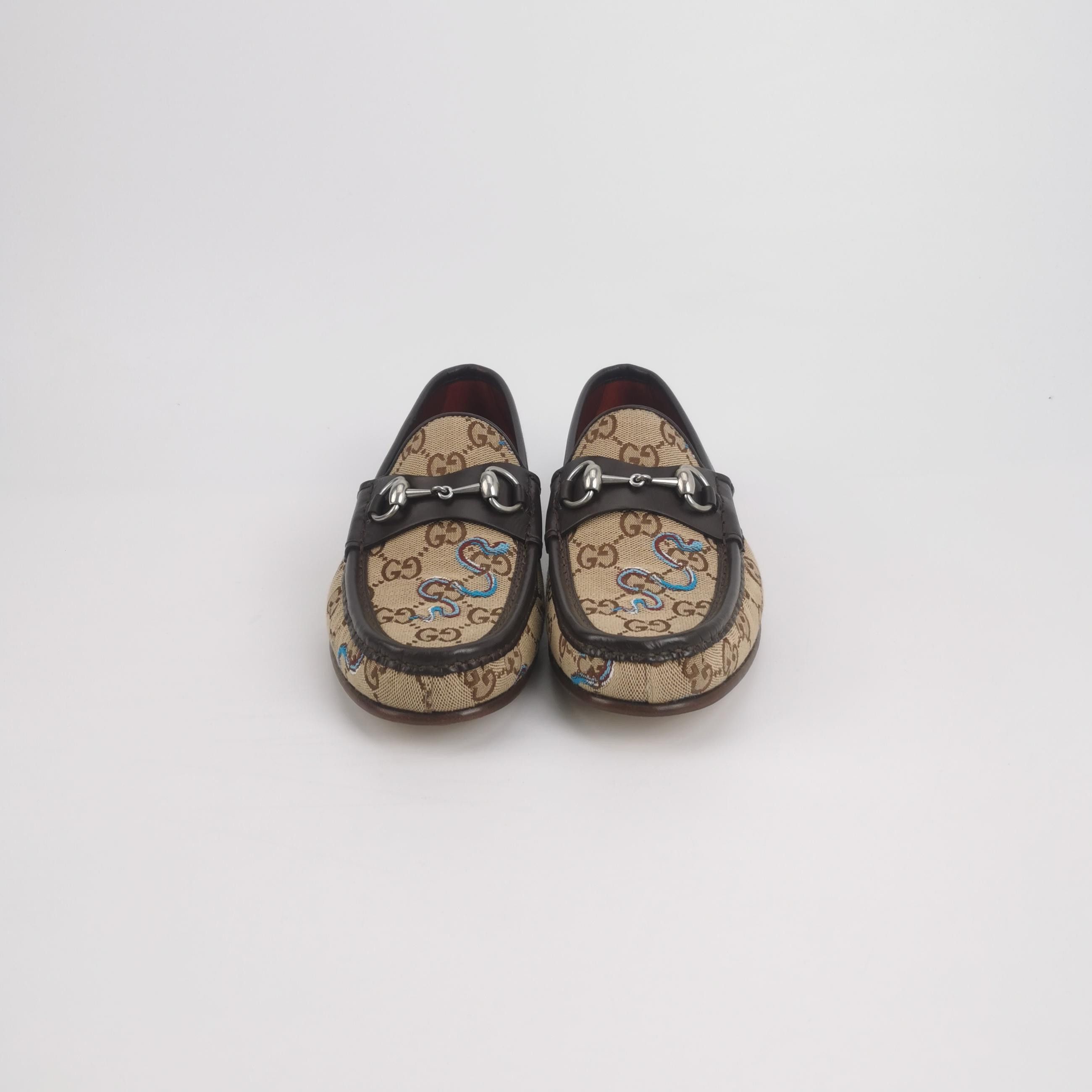 Gucci Gucci GG Canvas Snake Horsebit Loafers 39 Size US 6 / EU 39 - 4 Thumbnail