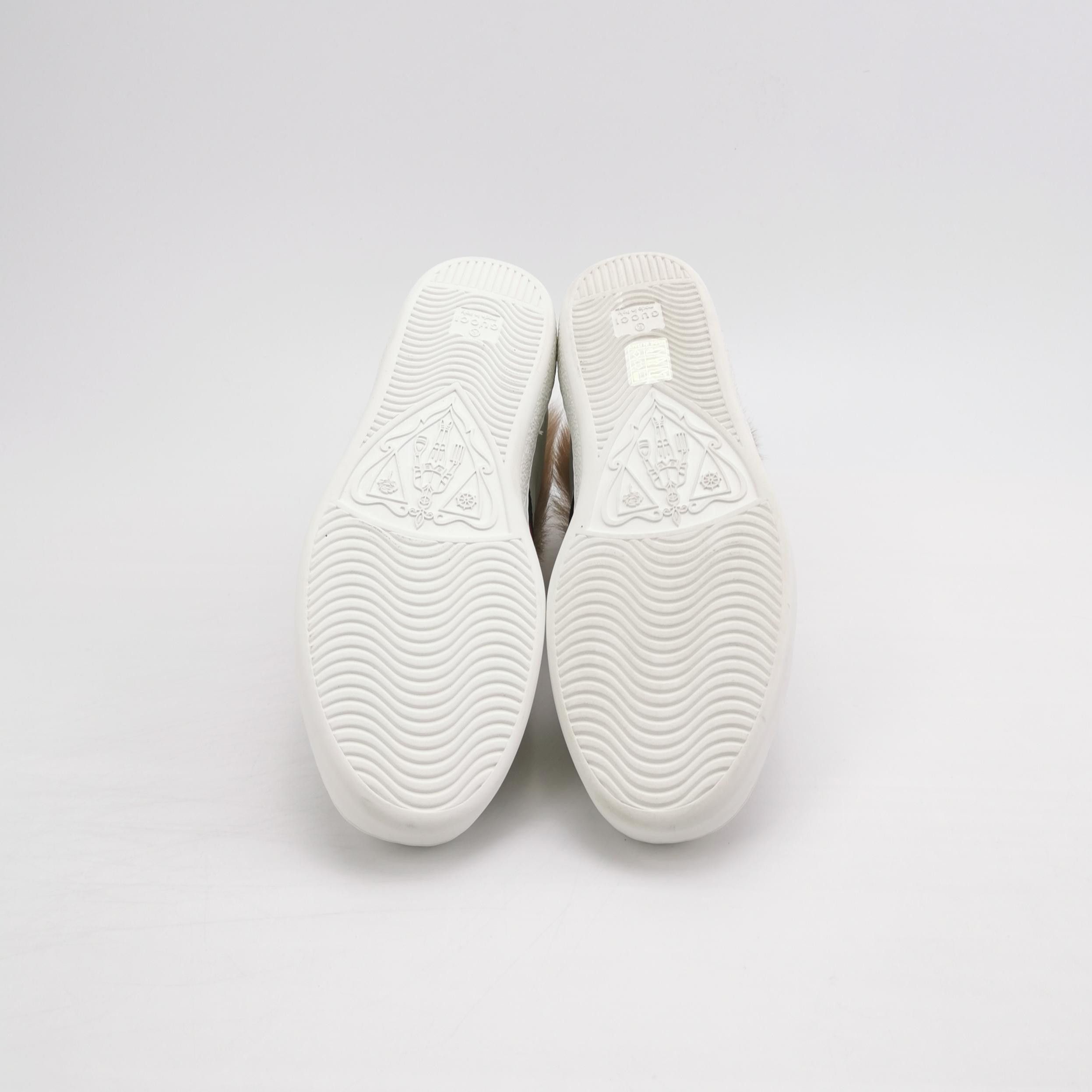 Gucci Gucci Fur-Trimmed Bee Ace Sneakers Size 40 Size US 7 / EU 40 - 6 Thumbnail