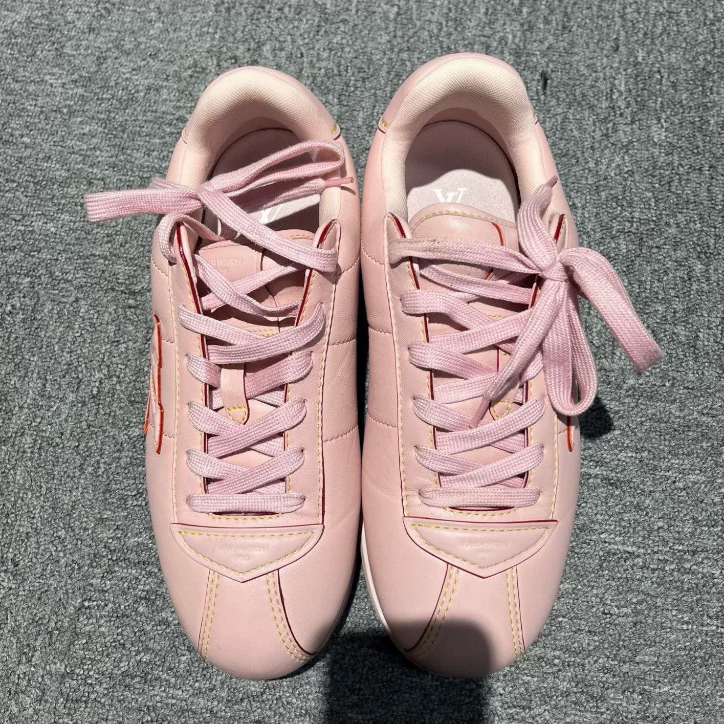 Louis Vuitton Louis Vuitton Leather Graphic Pink Lowtop Sneakers 10 Men Size US 10 / EU 43 - 2 Thumbnail