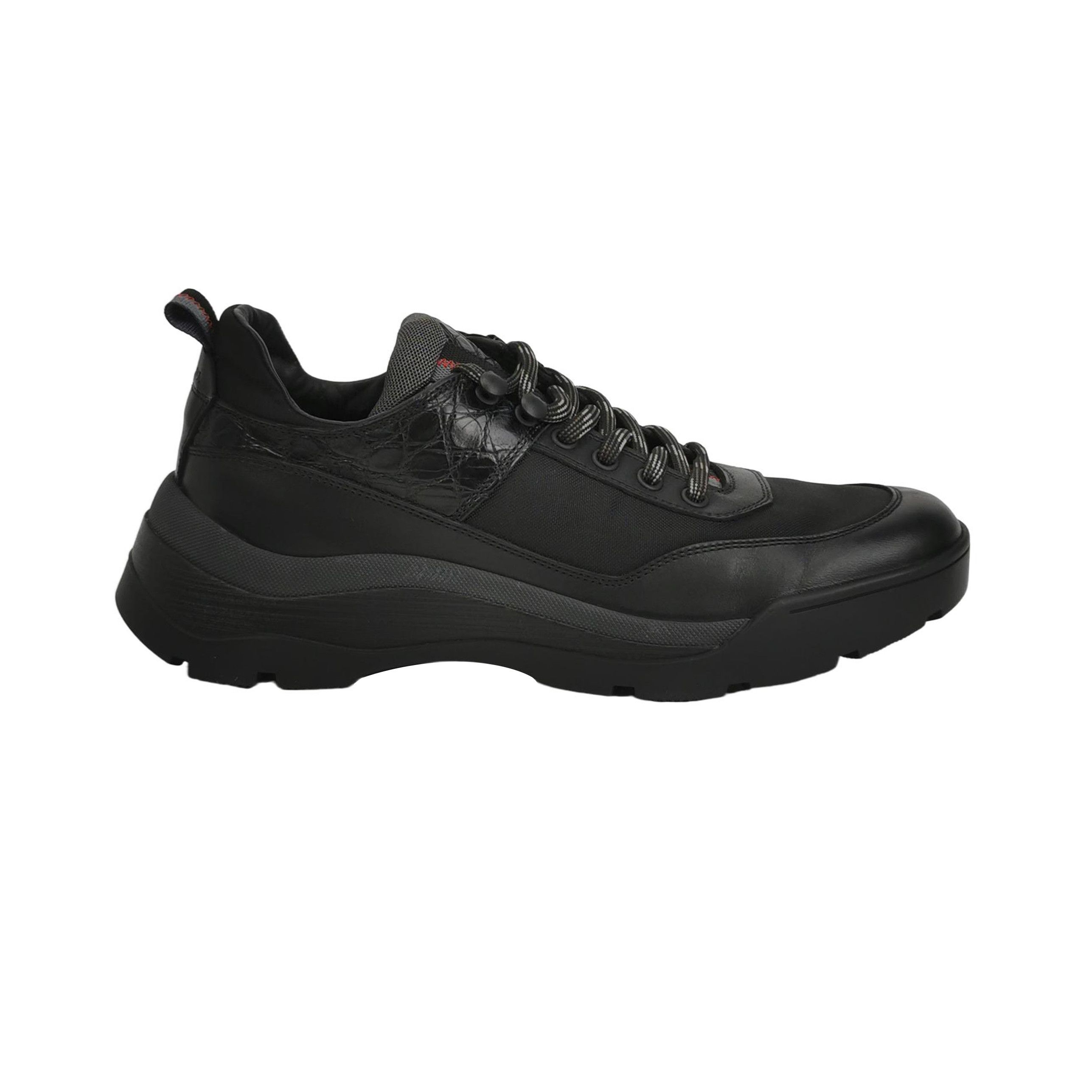 Prada Prada Crocodile Trim Fabric Sneakers US 6 / EU 39 Size US 6 / EU 39 - 2 Thumbnail