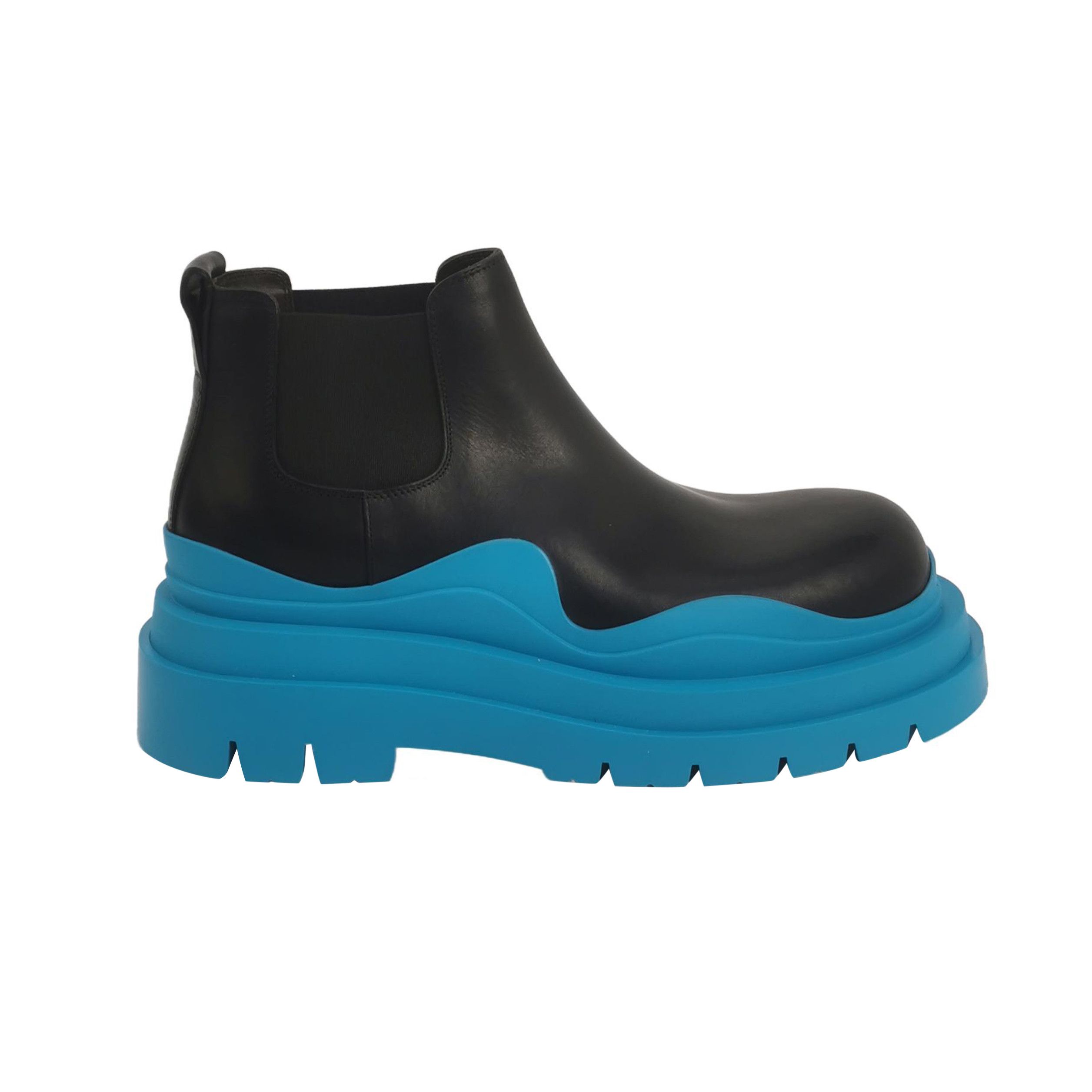Bottega Veneta Bottega Veneta Blue Tire Lug Sole Chelsea Boots 41 Size US 8 / EU 41 - 2 Thumbnail