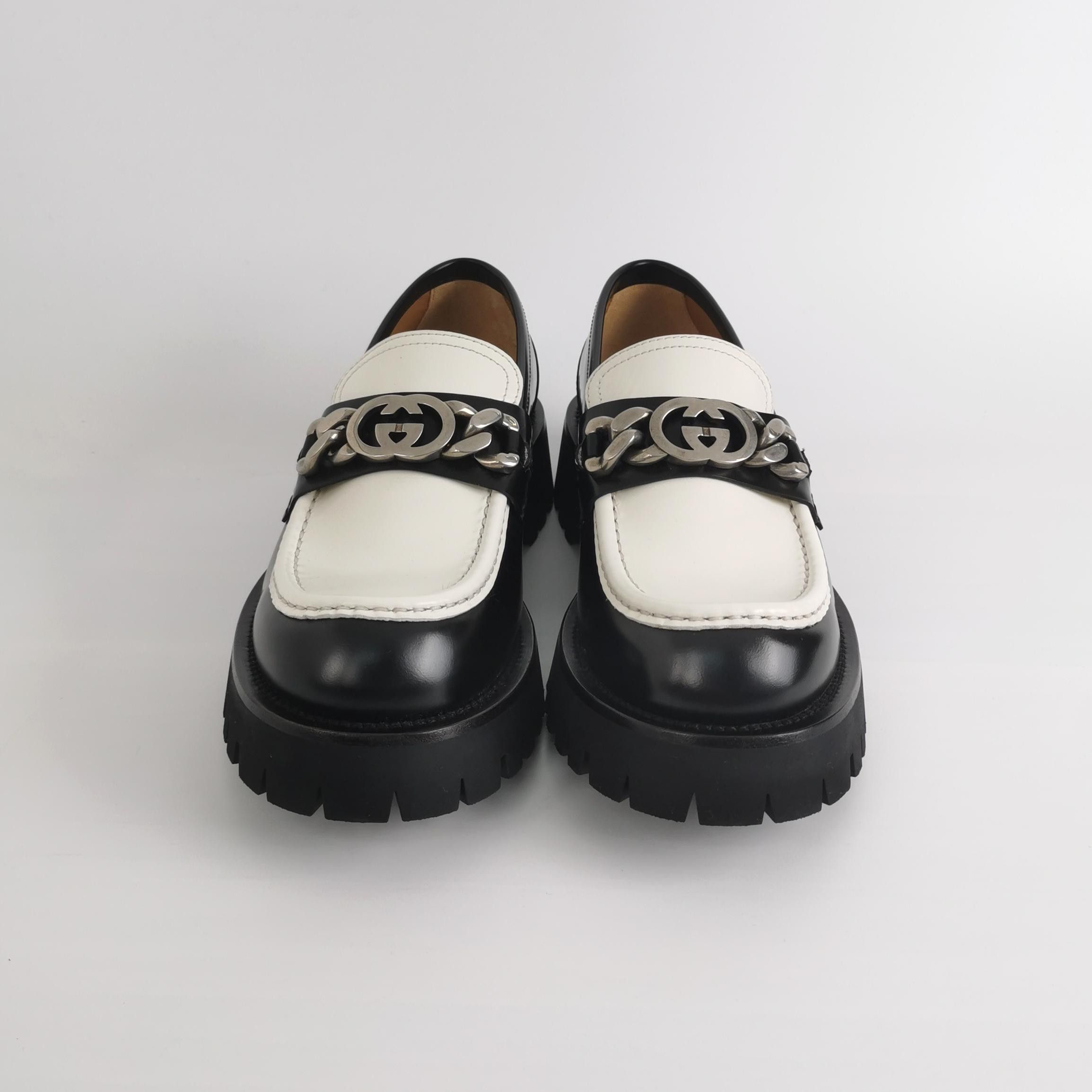 Gucci Gucci Interlocking G Chain Bi-Color Chunky Loafers 42 Size US 9 / EU 42 - 4 Thumbnail