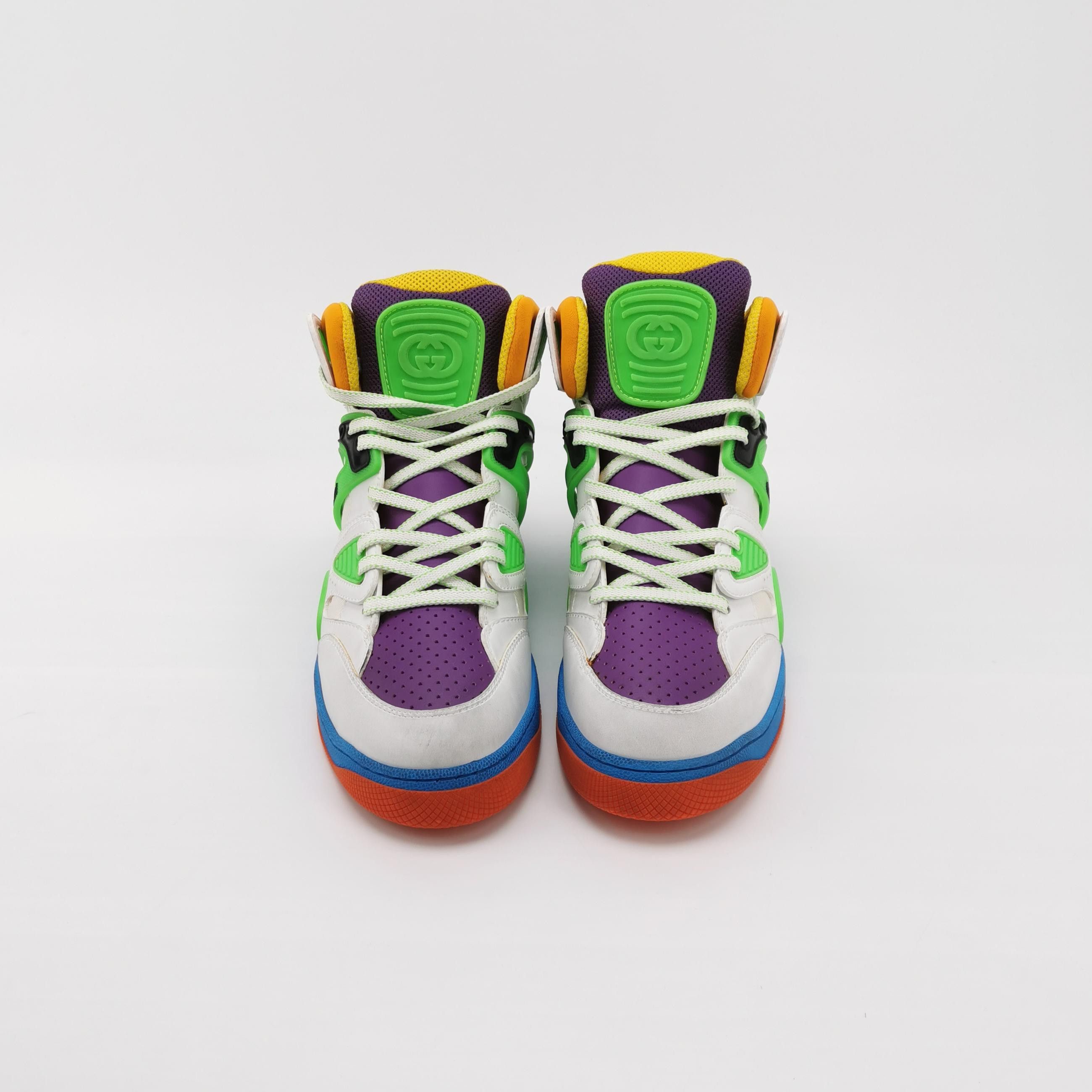 Gucci Gucci Multi-Color Basket High Top Sneakers US 10 Size US 7 / EU 40 - 4 Thumbnail