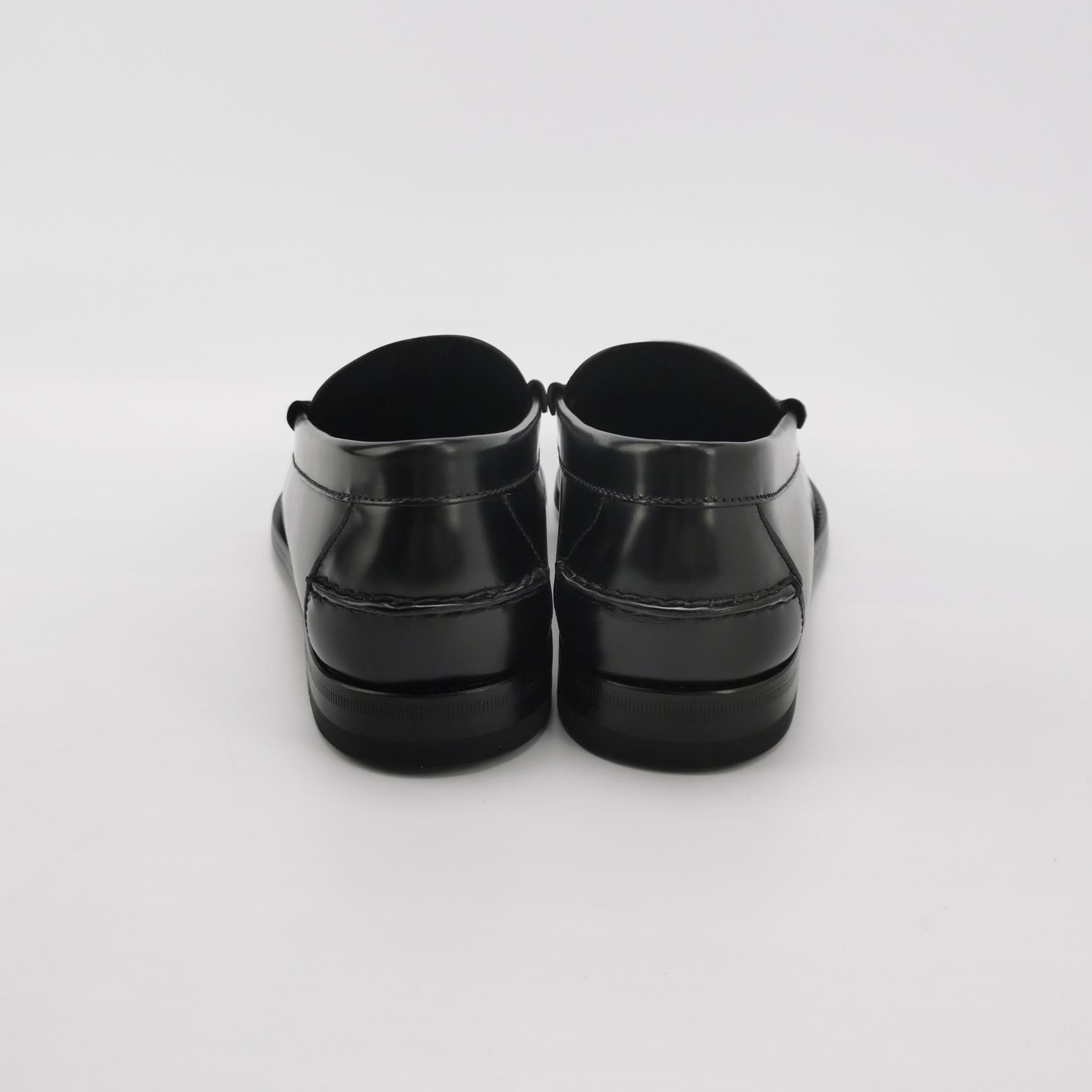 Prada Prada Black Leather Penny Loafers Size 7 Size US 7 / EU 40 - 5 Thumbnail