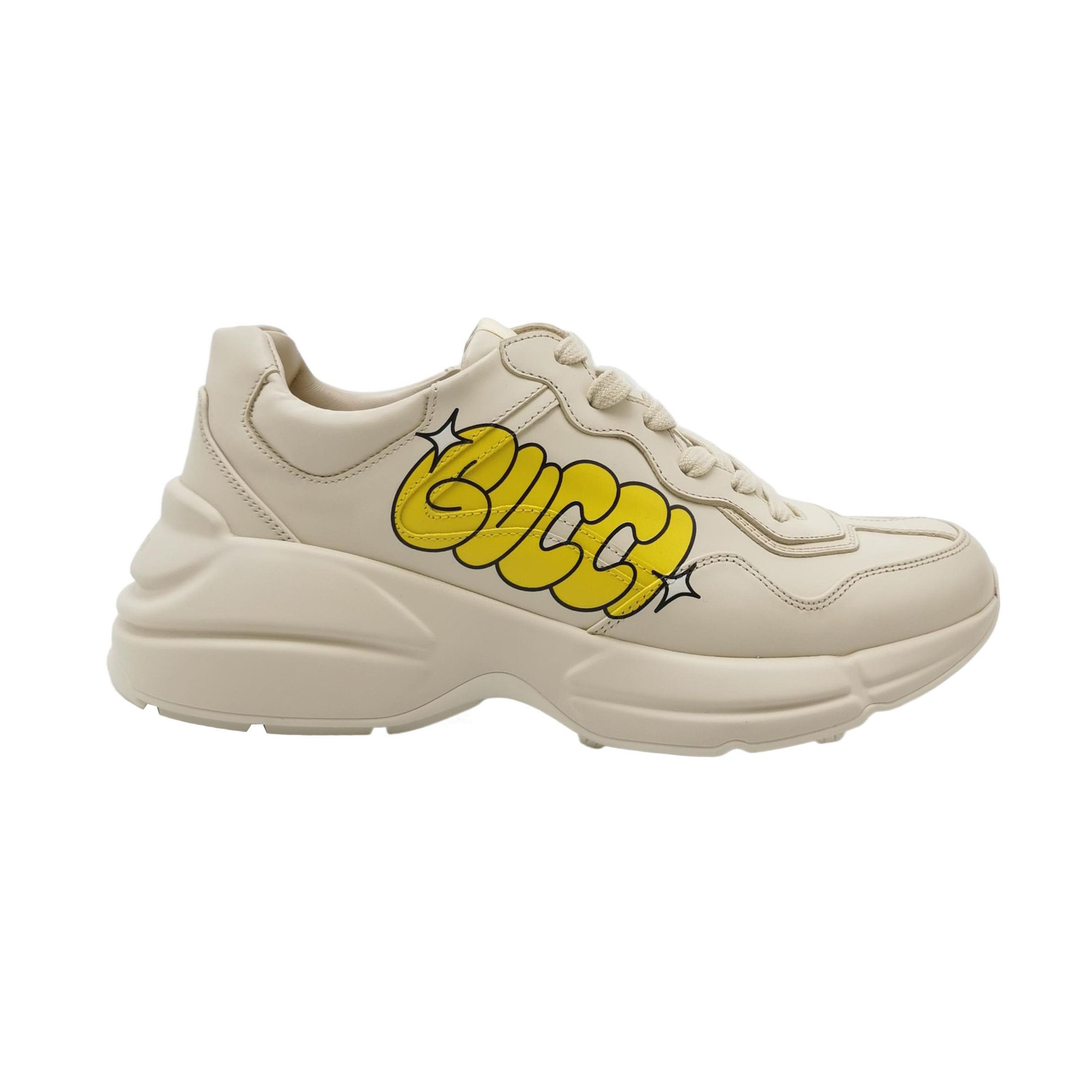 Gucci Gucci Rhyton Logo Leather Sneakers 7.5 (Fits US 8.5) Size US 8 / EU 41 - 2 Thumbnail