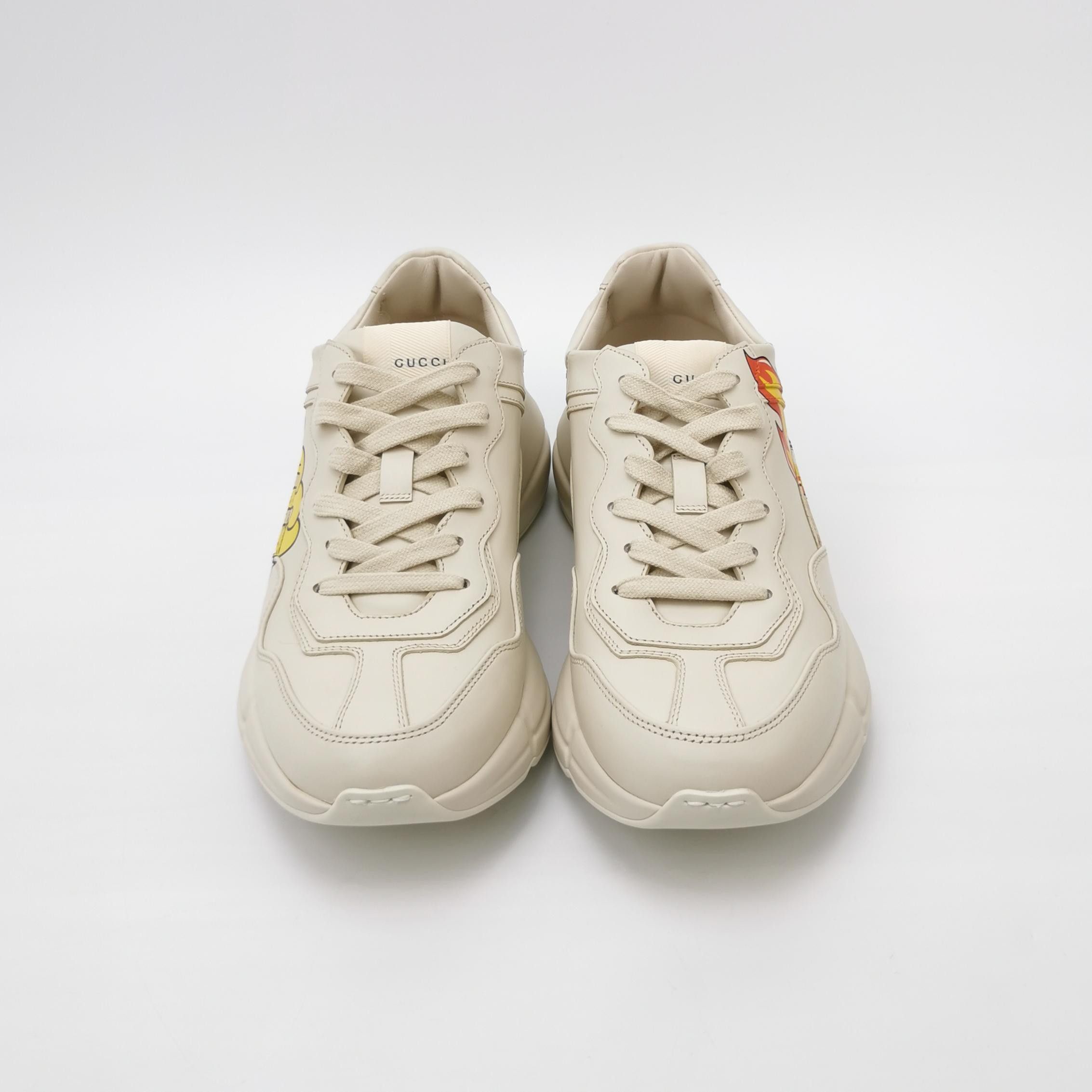 Gucci Gucci Rhyton Logo Leather Sneakers 7.5 (Fits US 8.5) Size US 8 / EU 41 - 4 Thumbnail