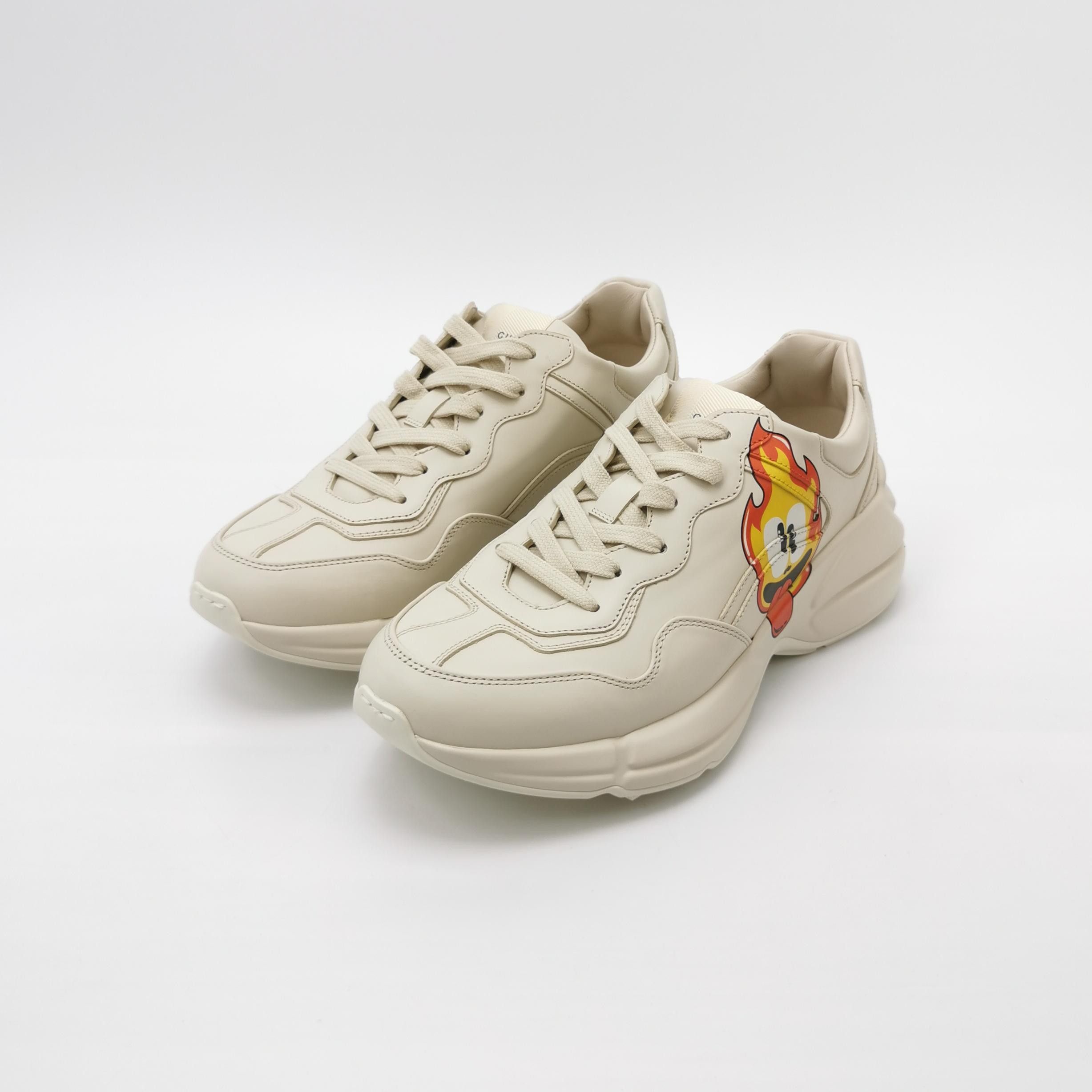 Gucci Gucci Rhyton Logo Leather Sneakers 7.5 (Fits US 8.5) Size US 8 / EU 41 - 3 Thumbnail