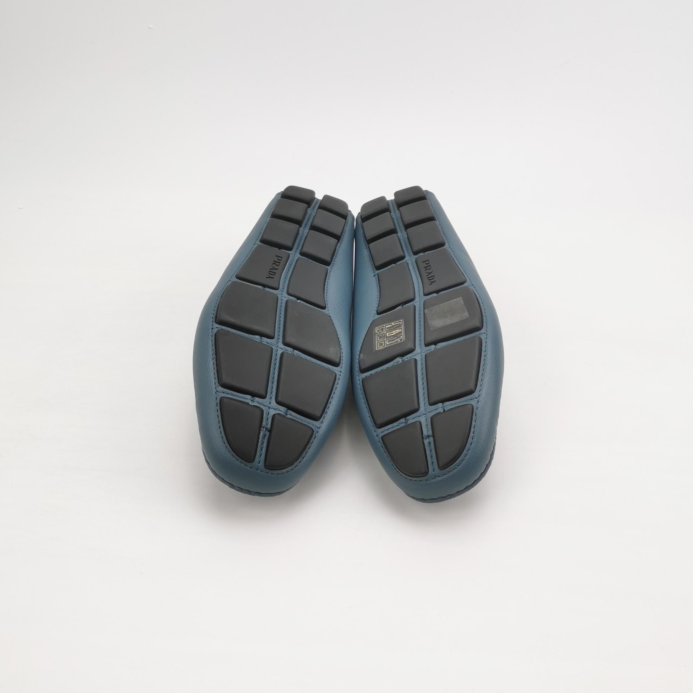 Prada Prada Saffiano Triangle Logo Driving Loafers 39.5 Size US 6 / EU 39 - 6 Thumbnail