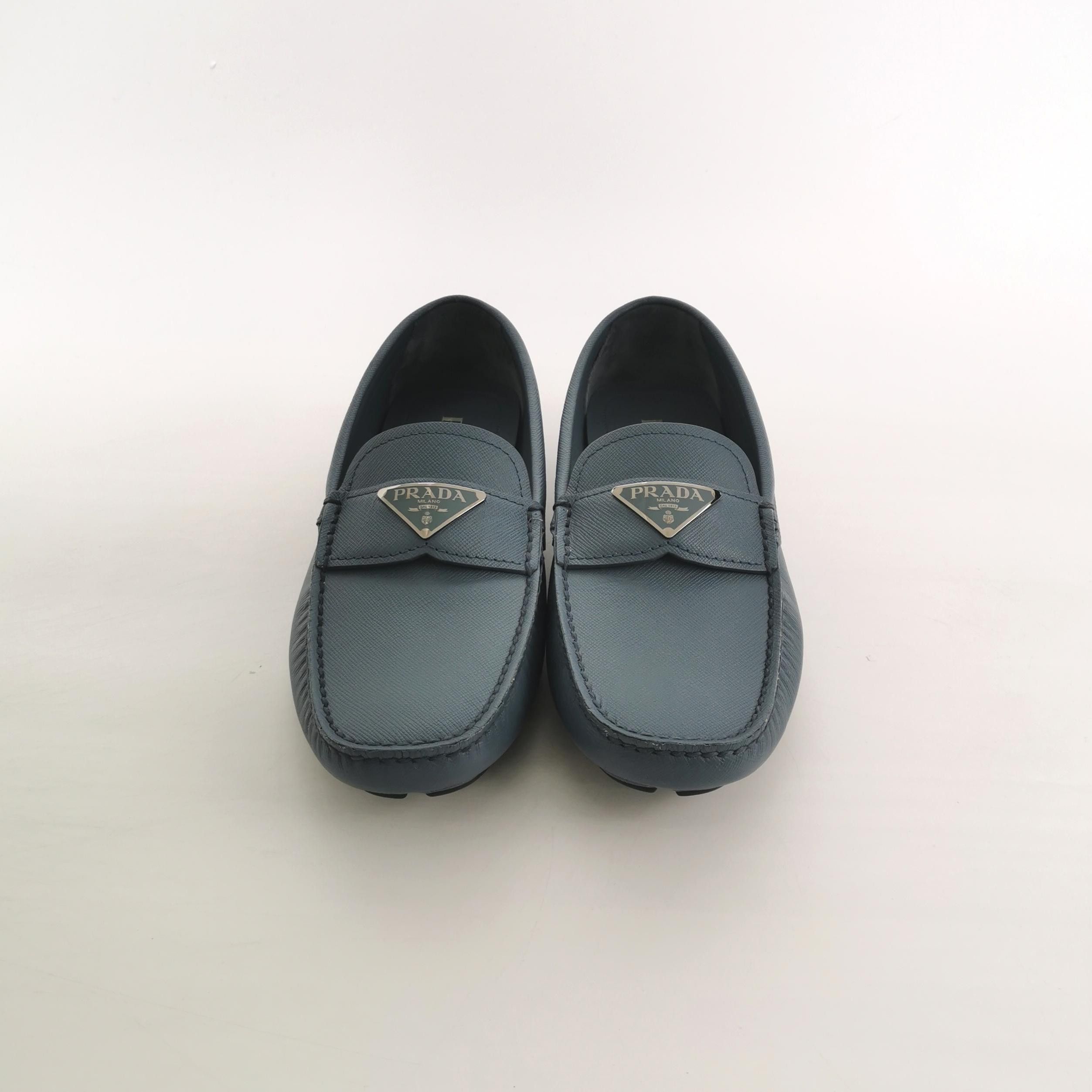 Prada Prada Saffiano Triangle Logo Driving Loafers 39.5 Size US 6 / EU 39 - 4 Thumbnail