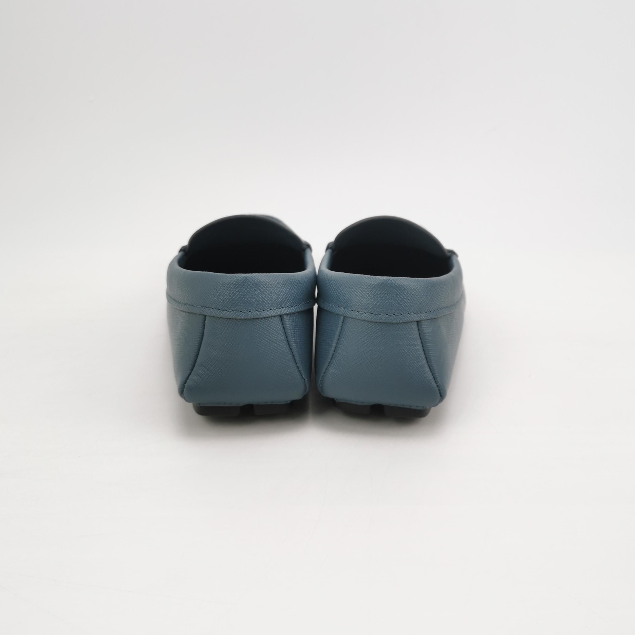 Prada Prada Saffiano Triangle Logo Driving Loafers 39.5 Size US 6 / EU 39 - 5 Thumbnail