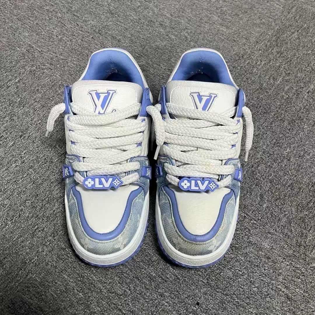 Louis Vuitton Louis Vuitton Training Blue Lowtop Sneakers 10 Men Size US 10 / EU 43 - 2 Thumbnail