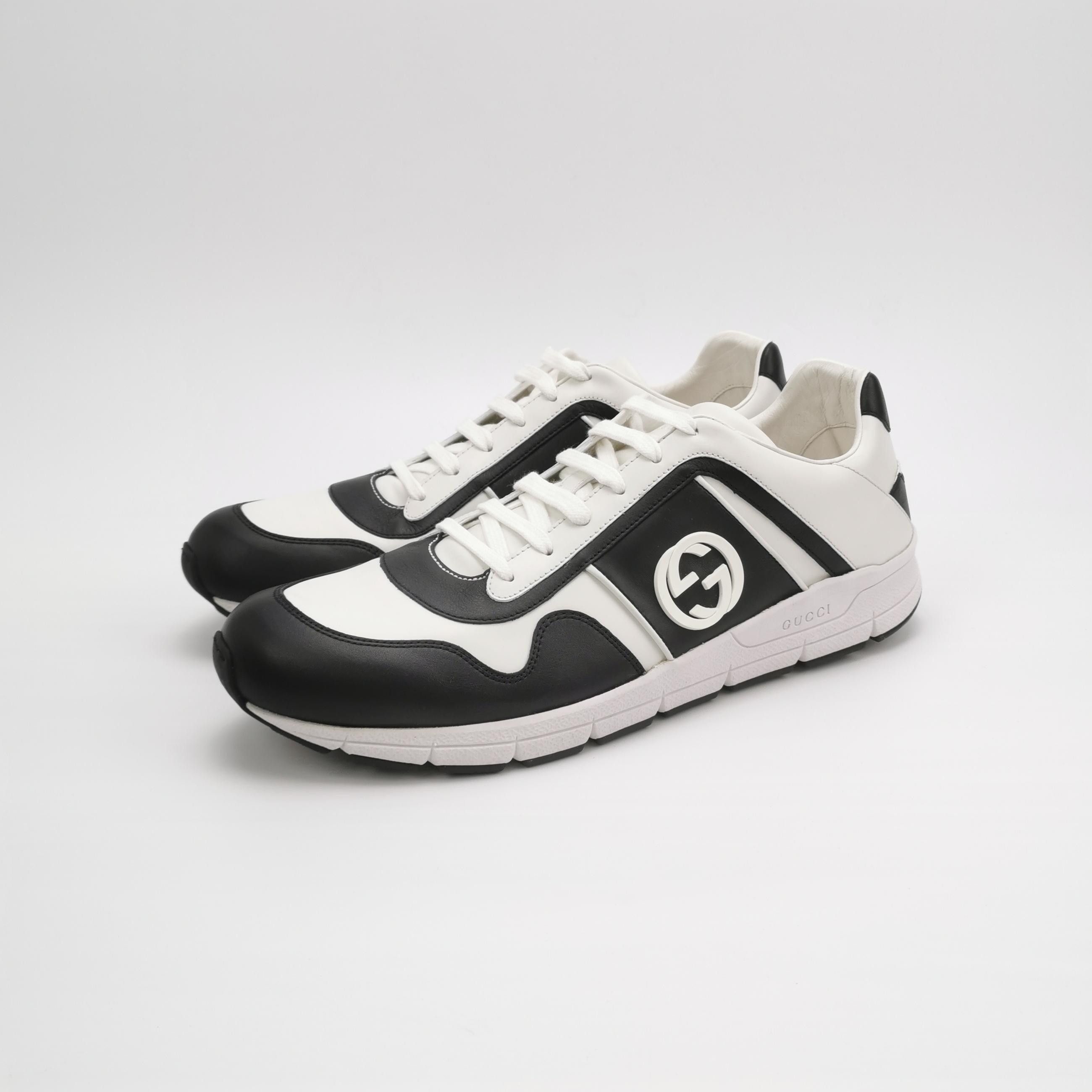 Gucci Gucci Interlocking G Leather Sneakers 47.5 Size US 14 / EU 47 - 3 Thumbnail