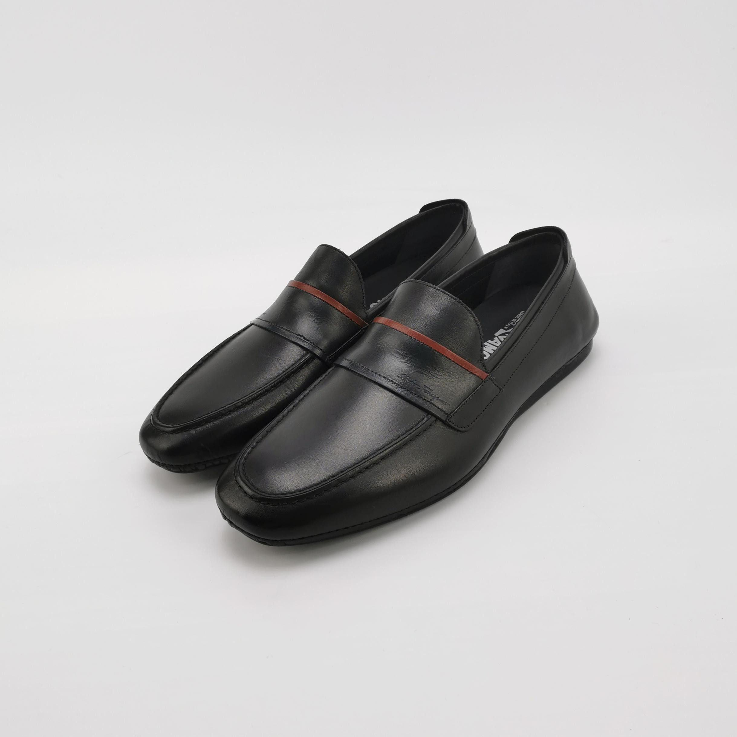 Salvatore Ferragamo Salvatore Ferragamo Striped Leather Loafers Size EU 40.5 Size US 7 / EU 40 - 3 Thumbnail