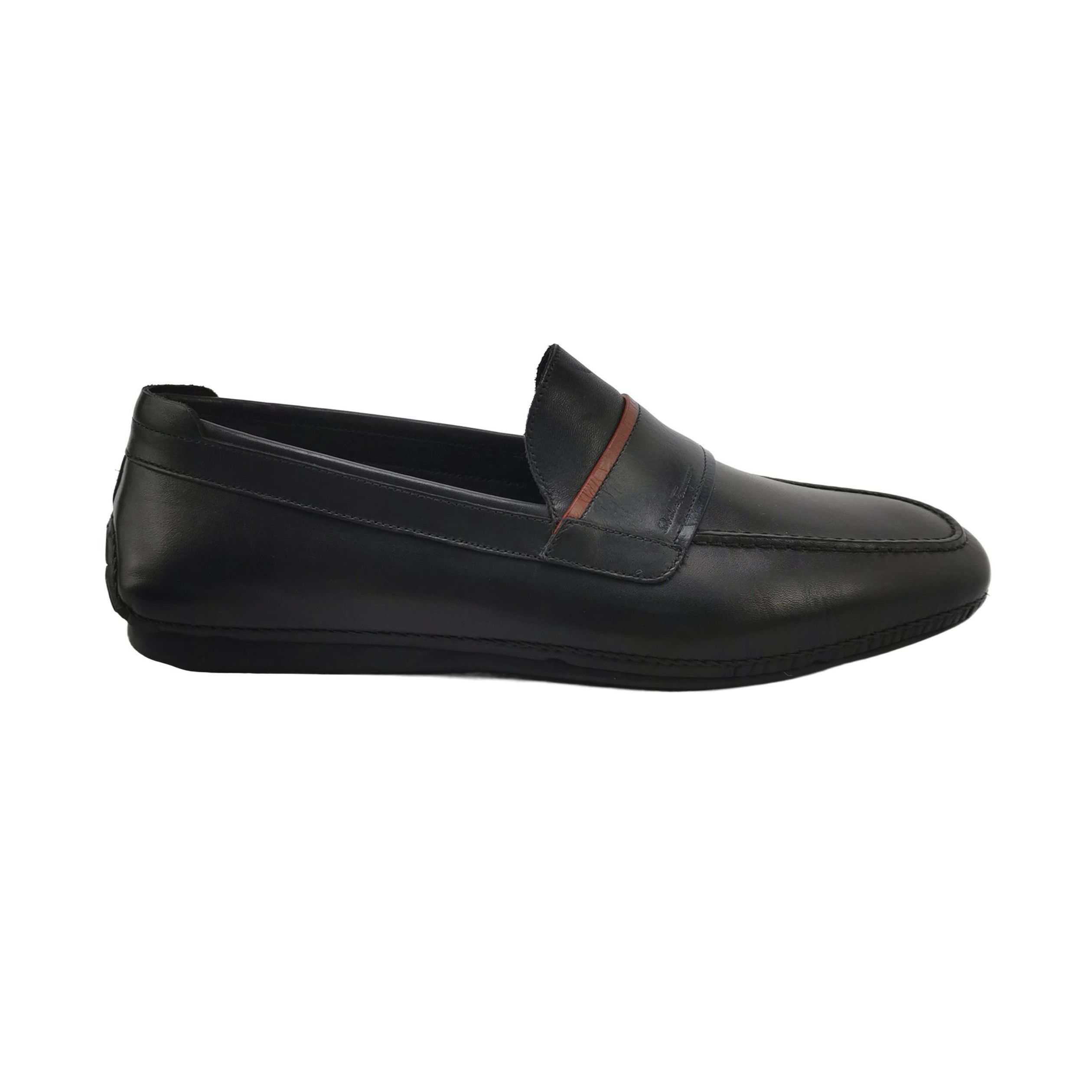 Salvatore Ferragamo Salvatore Ferragamo Striped Leather Loafers Size EU 40.5 Size US 7 / EU 40 - 2 Thumbnail