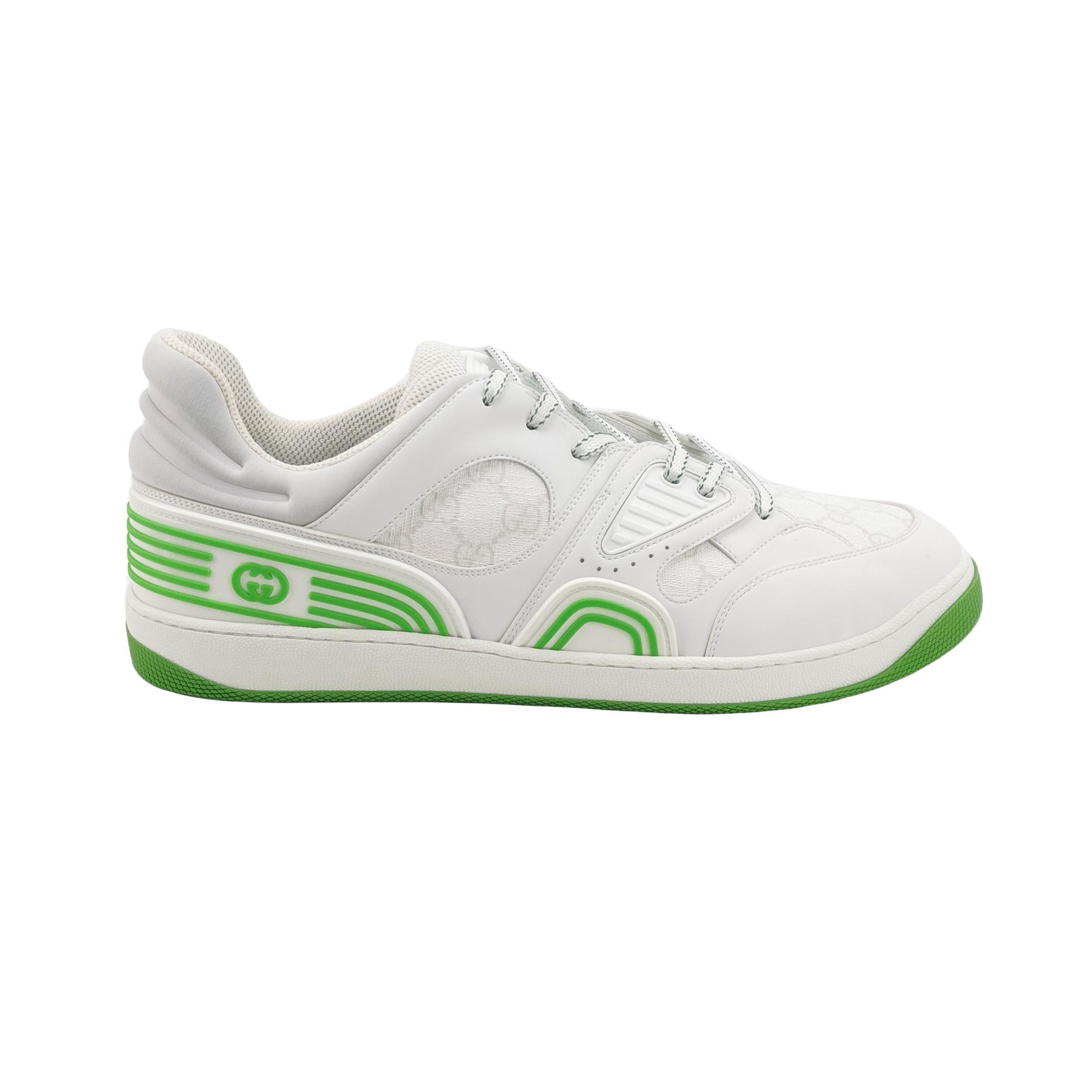 Gucci Gucci White & Green Basket Sneakers Size 48 Size US 15 / EU 48 - 2 Thumbnail