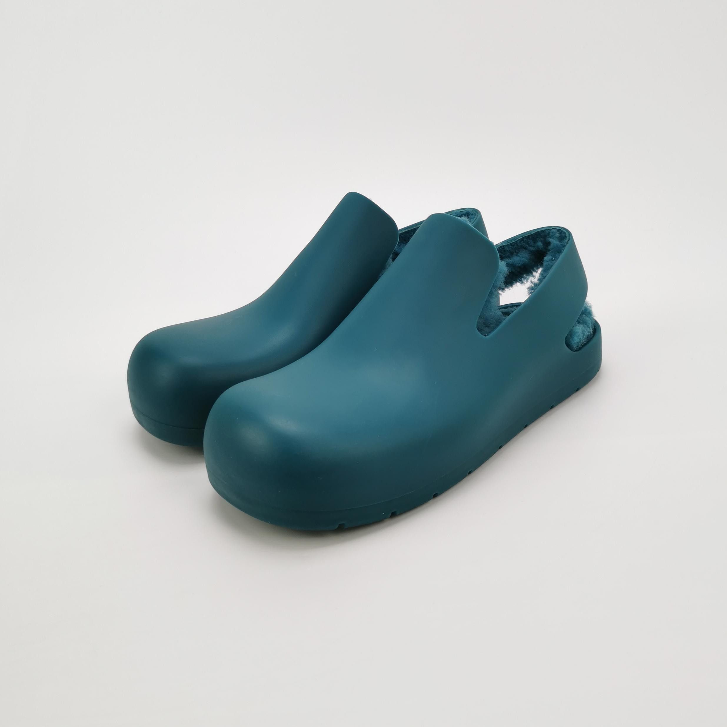 Bottega Veneta Bottega Veneta Teal Rubber Puddle Slippers Size 41 Size US 8 / EU 41 - 3 Thumbnail