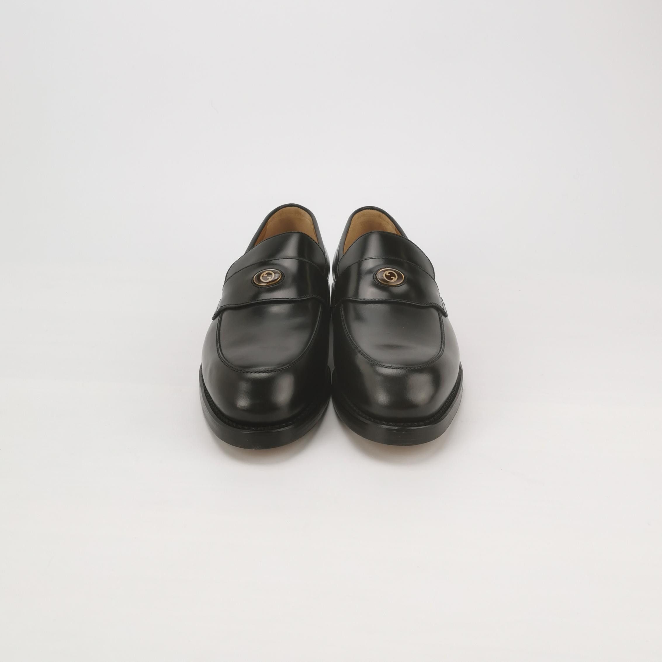 Gucci Gucci Interlocking G Leather Loafers US 7 Size US 7 / EU 40 - 4 Thumbnail