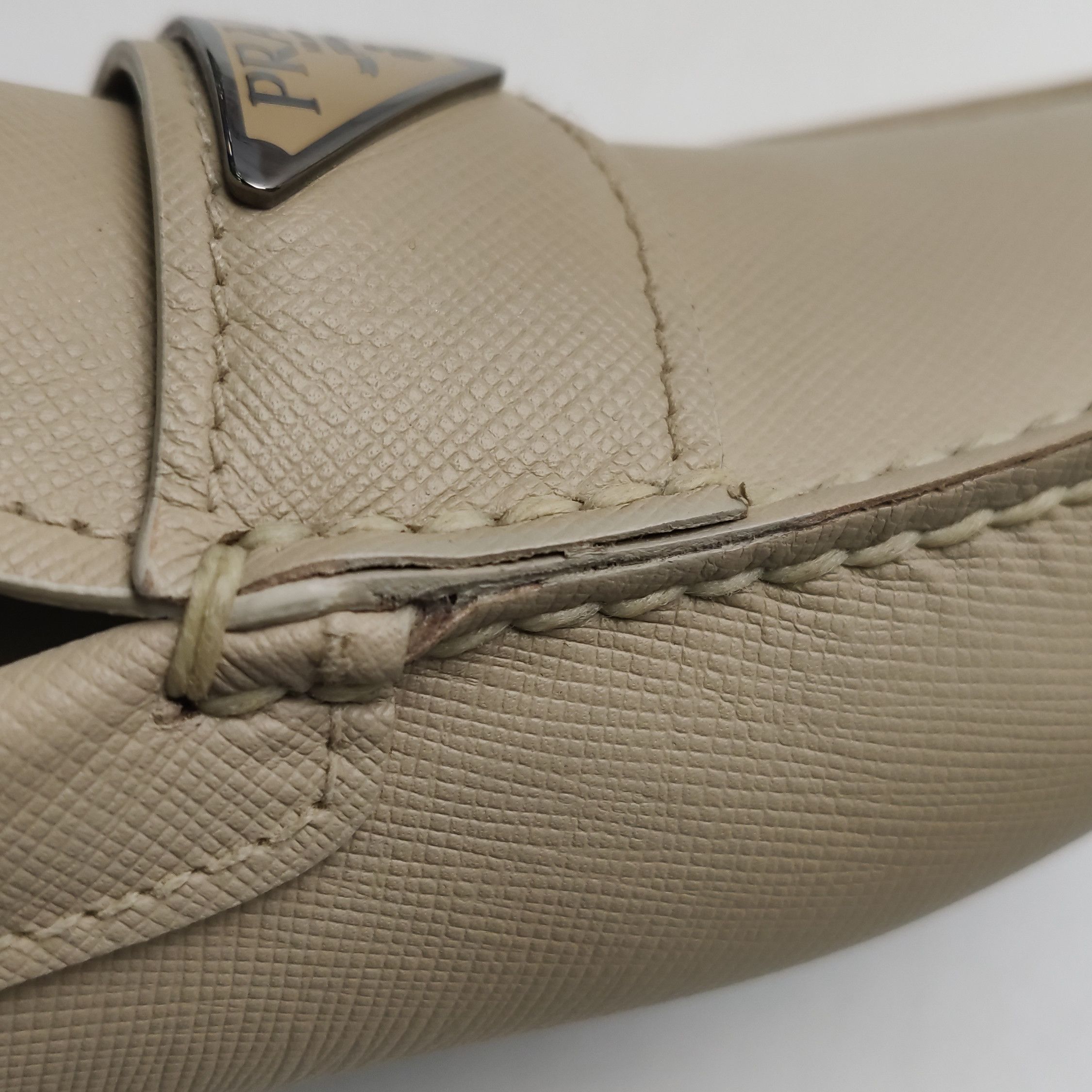 Prada Prada Saffiano Leather Triangle Logo Loafers 39.5 Size US 6 / EU 39 - 13 Thumbnail