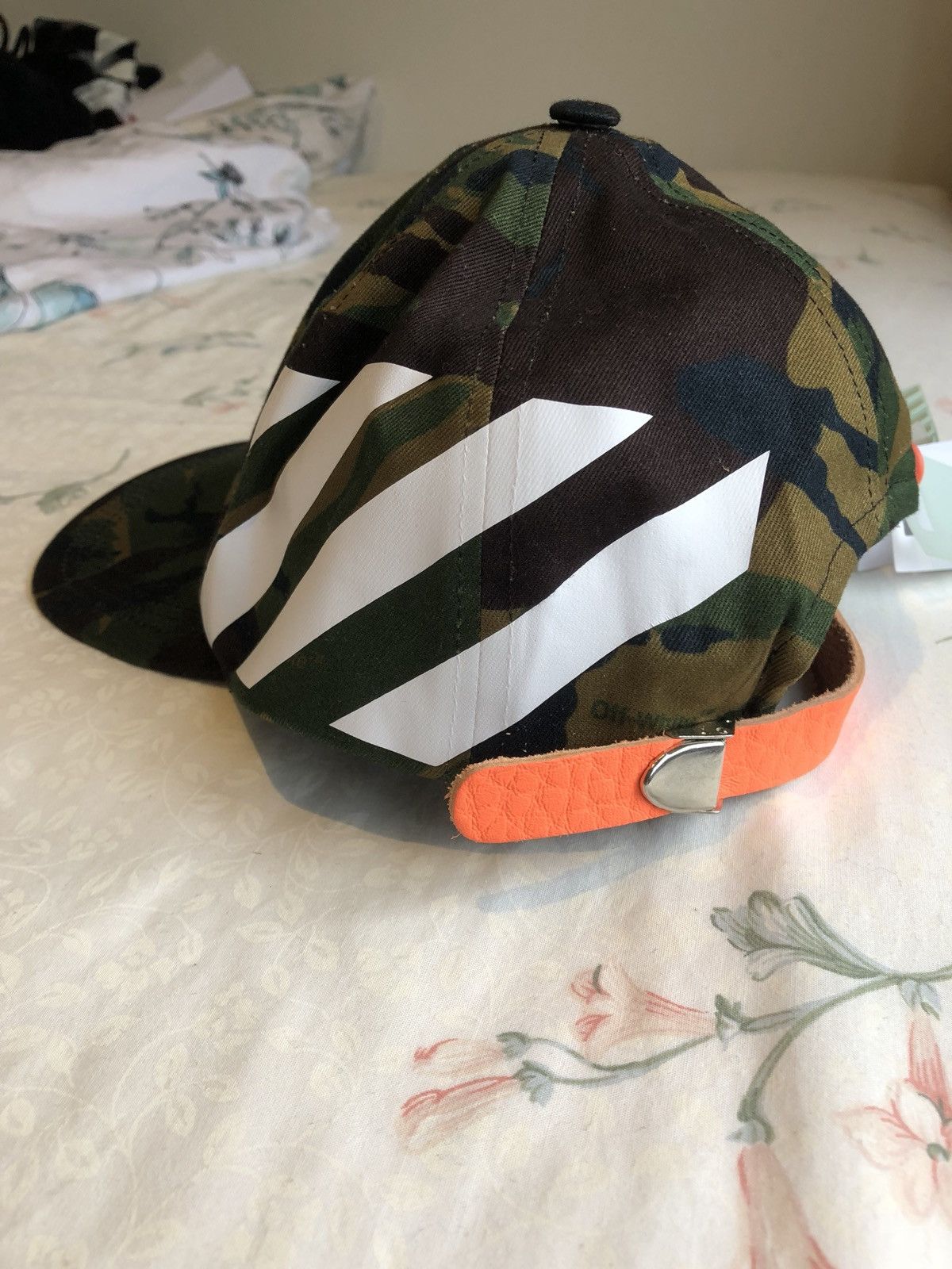 Off white camo cap best sale