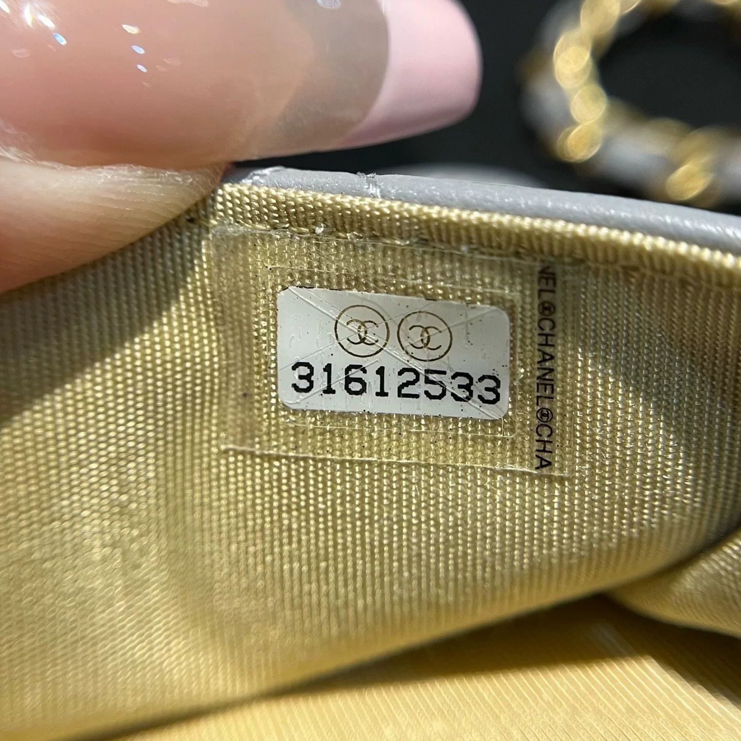 Chanel Chanel Leather Plaid Gray Shoulder Bag OS Women Size ONE SIZE - 7 Thumbnail