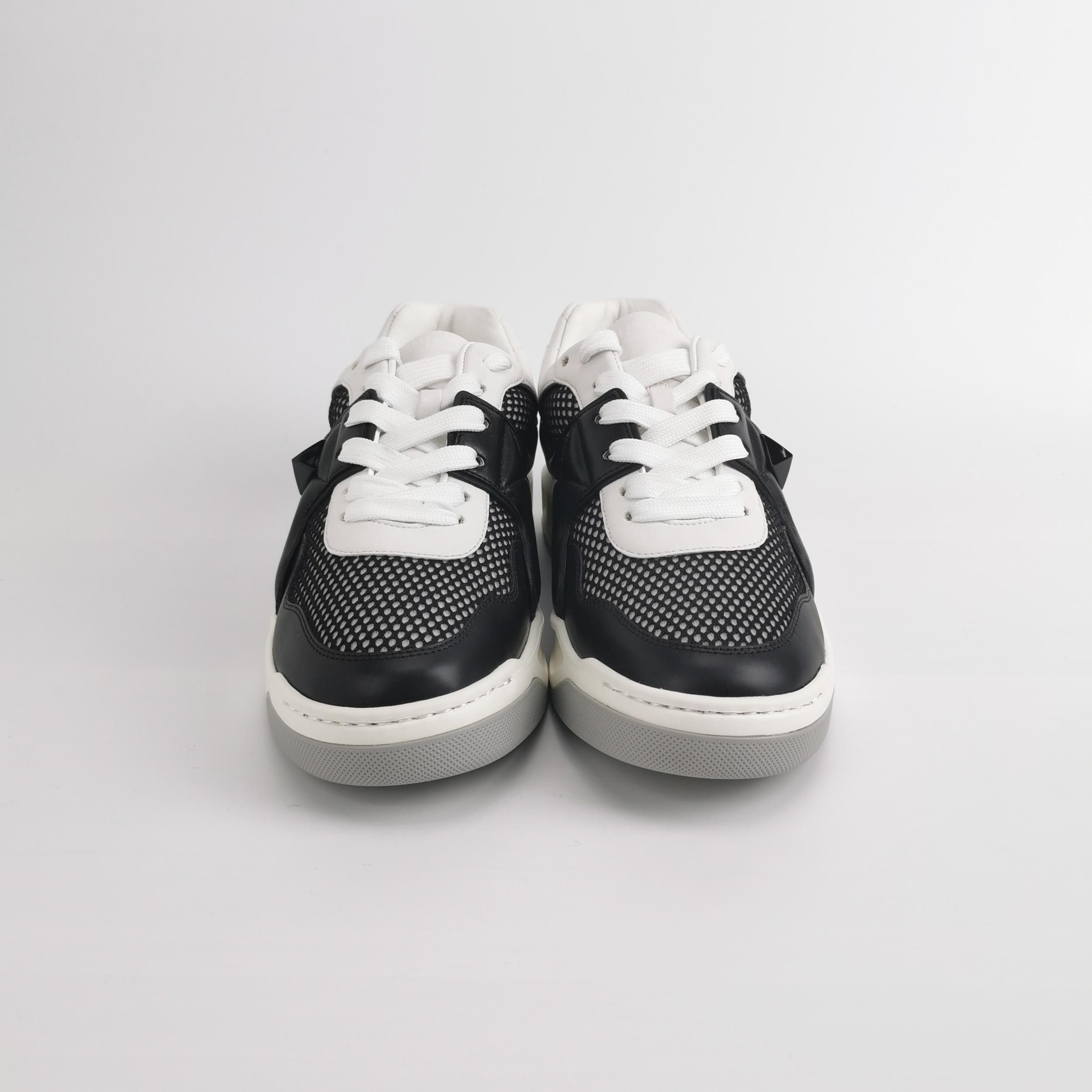 Valentino Valentino One Stud Leather Mesh Sneakers 41 Size US 8 / EU 41 - 4 Thumbnail