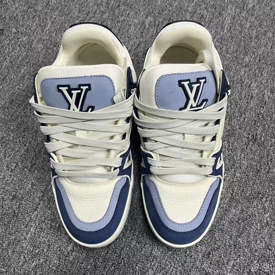 Louis Vuitton Louis Vuitton Blue Lowtop Sneakers us_5-5 Women Size US 5.5 / IT 35.5 - 2 Thumbnail