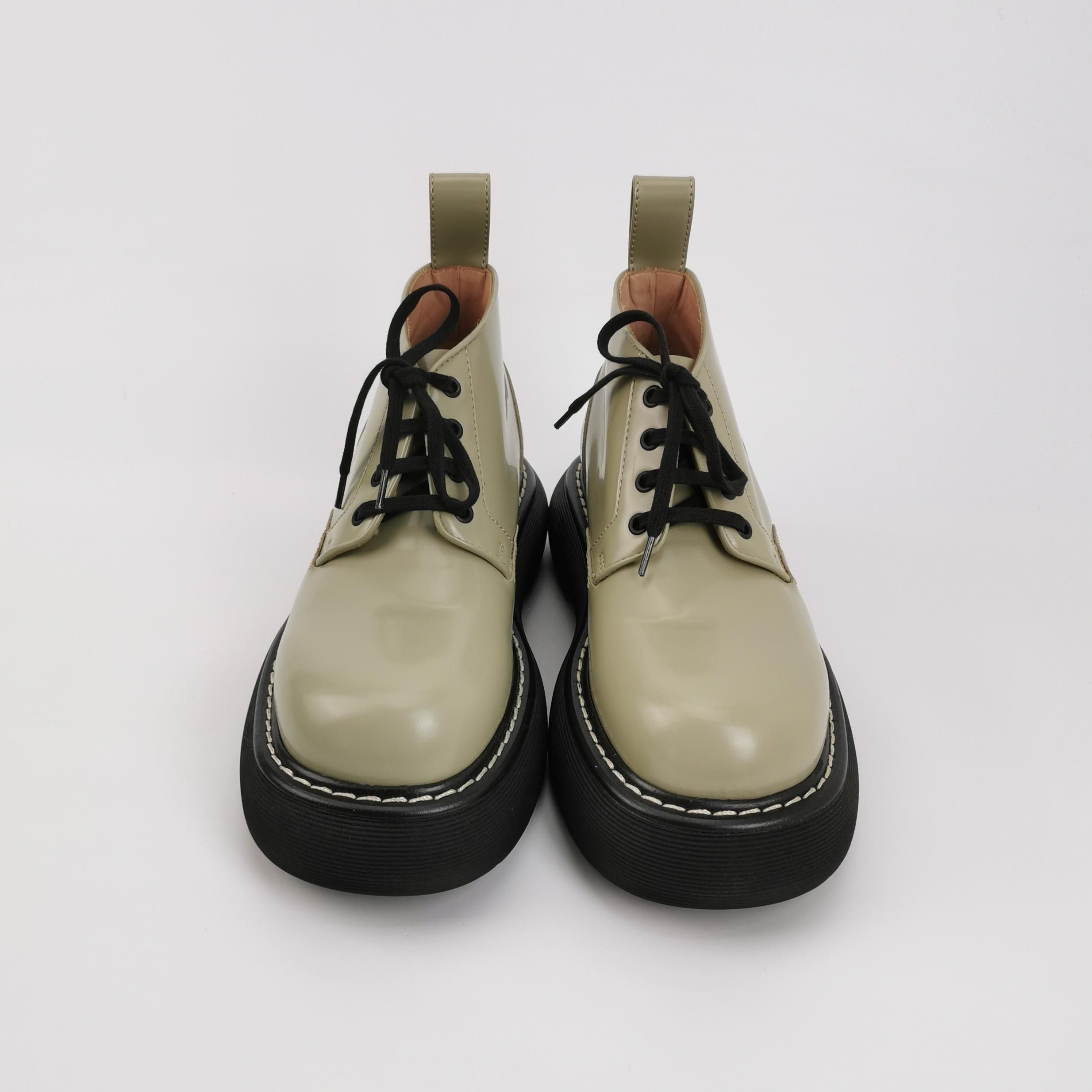 Bottega Veneta Bottega Veneta Beige Calfskin Derby Shoes 41 Size US 8 / EU 41 - 4 Thumbnail