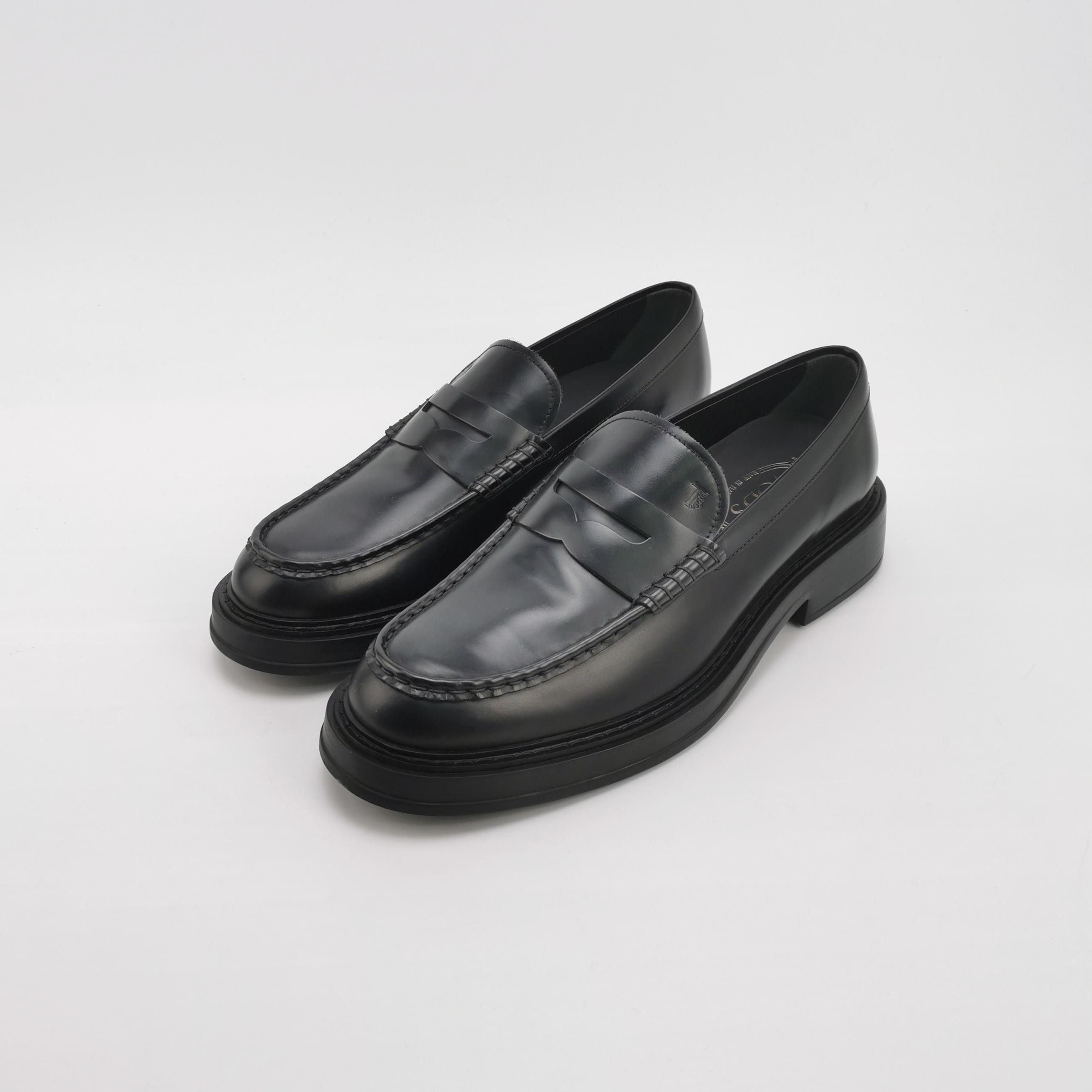 Tod's Tod's Black Leather Penny Loafers EU 43.5 Size US 10 / EU 43 - 3 Thumbnail