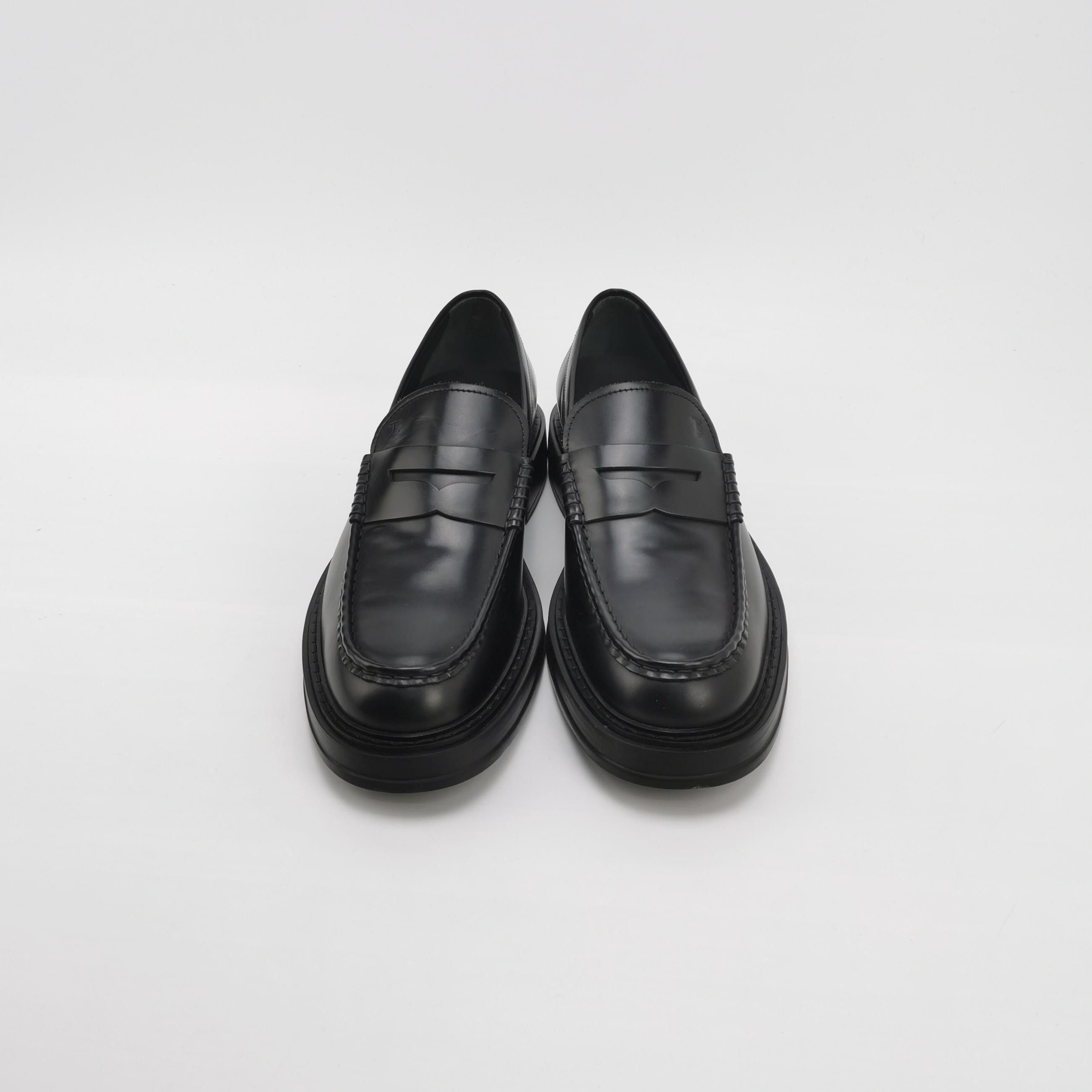Tod's Tod's Black Leather Penny Loafers EU 43.5 Size US 10 / EU 43 - 4 Thumbnail