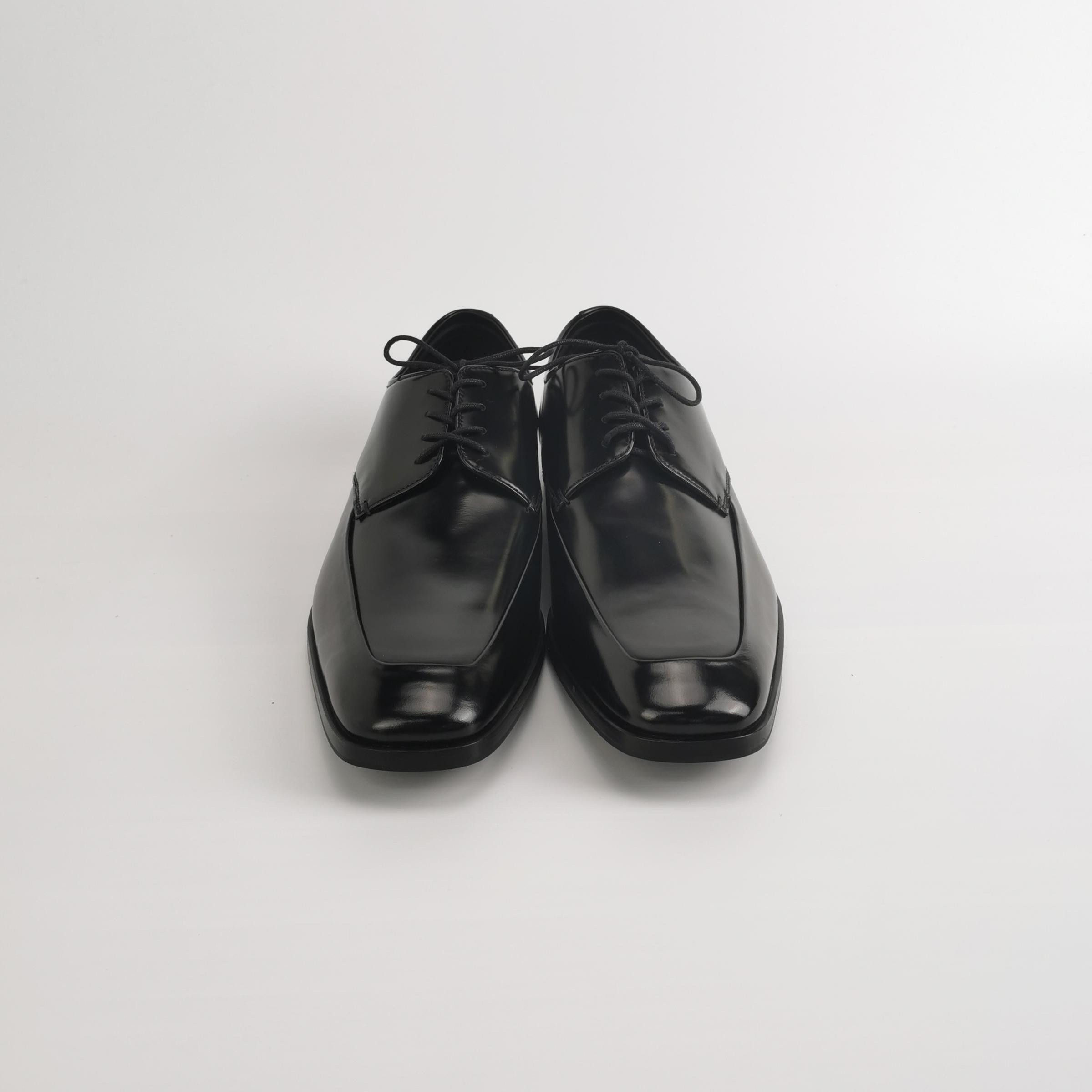 Prada Prada Black Leather Lace-Up Derby Shoes Size 9.5 Size US 10 / EU 43 - 4 Thumbnail