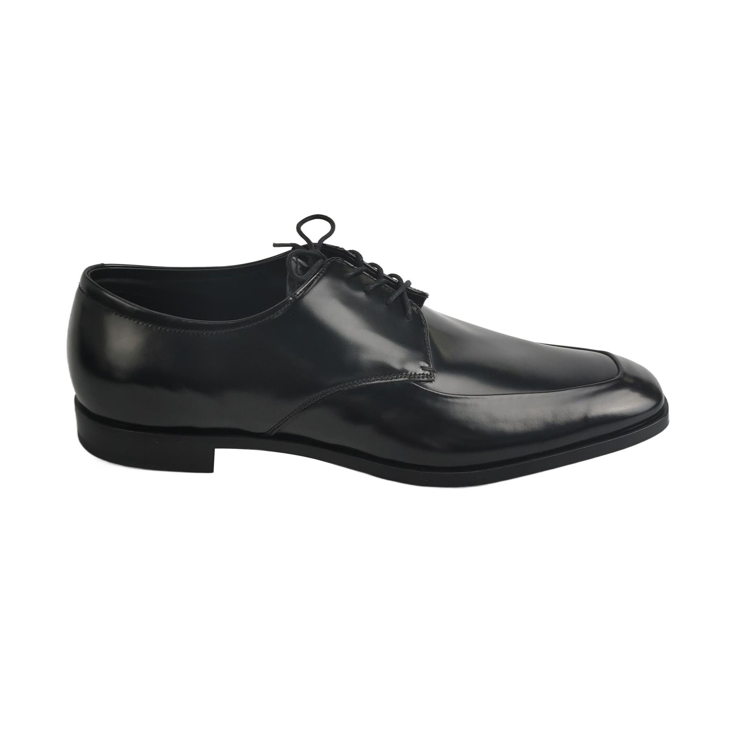 Prada Prada Black Leather Lace-Up Derby Shoes Size 9.5 Size US 10 / EU 43 - 2 Thumbnail