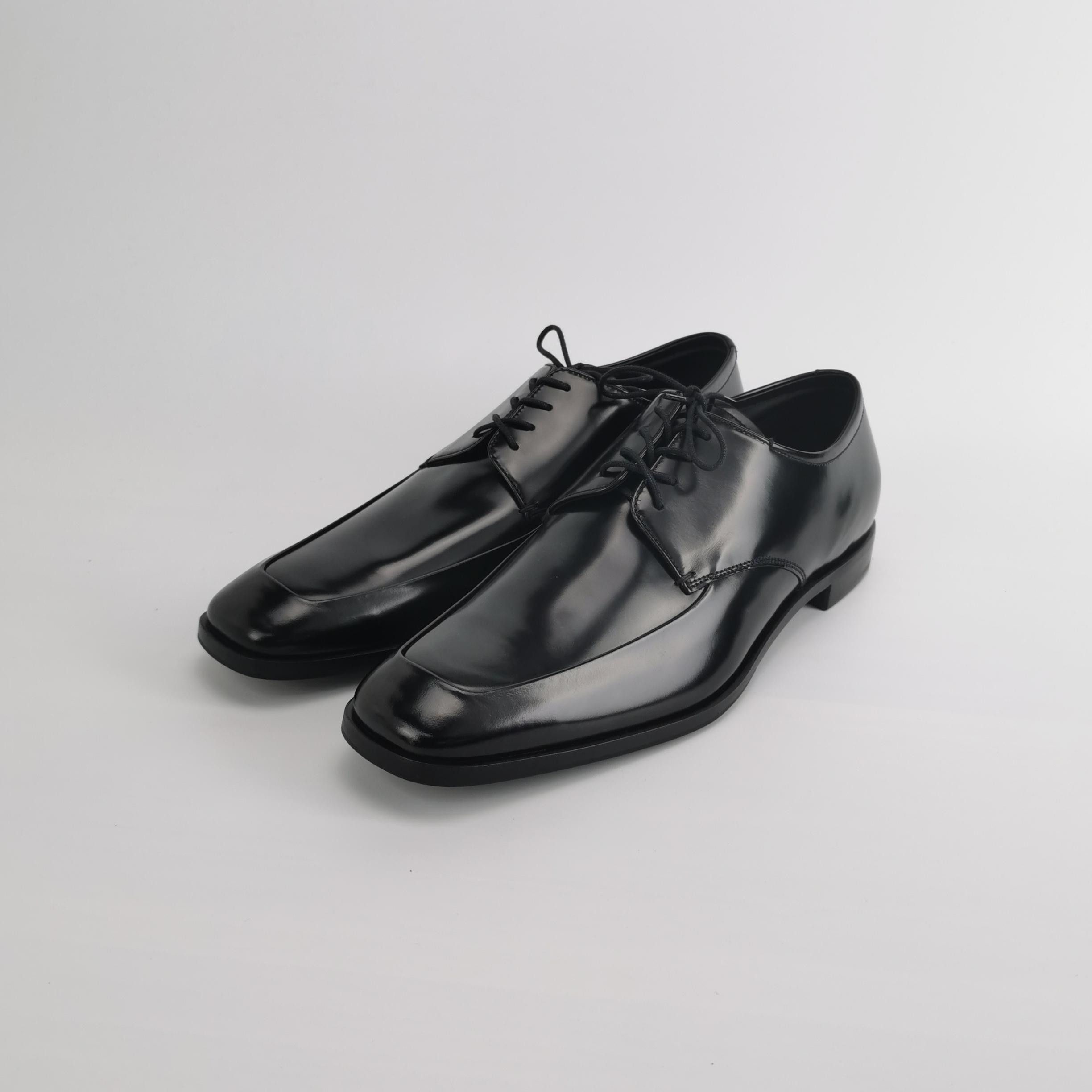 Prada Prada Black Leather Lace-Up Derby Shoes Size 9.5 Size US 10 / EU 43 - 3 Thumbnail