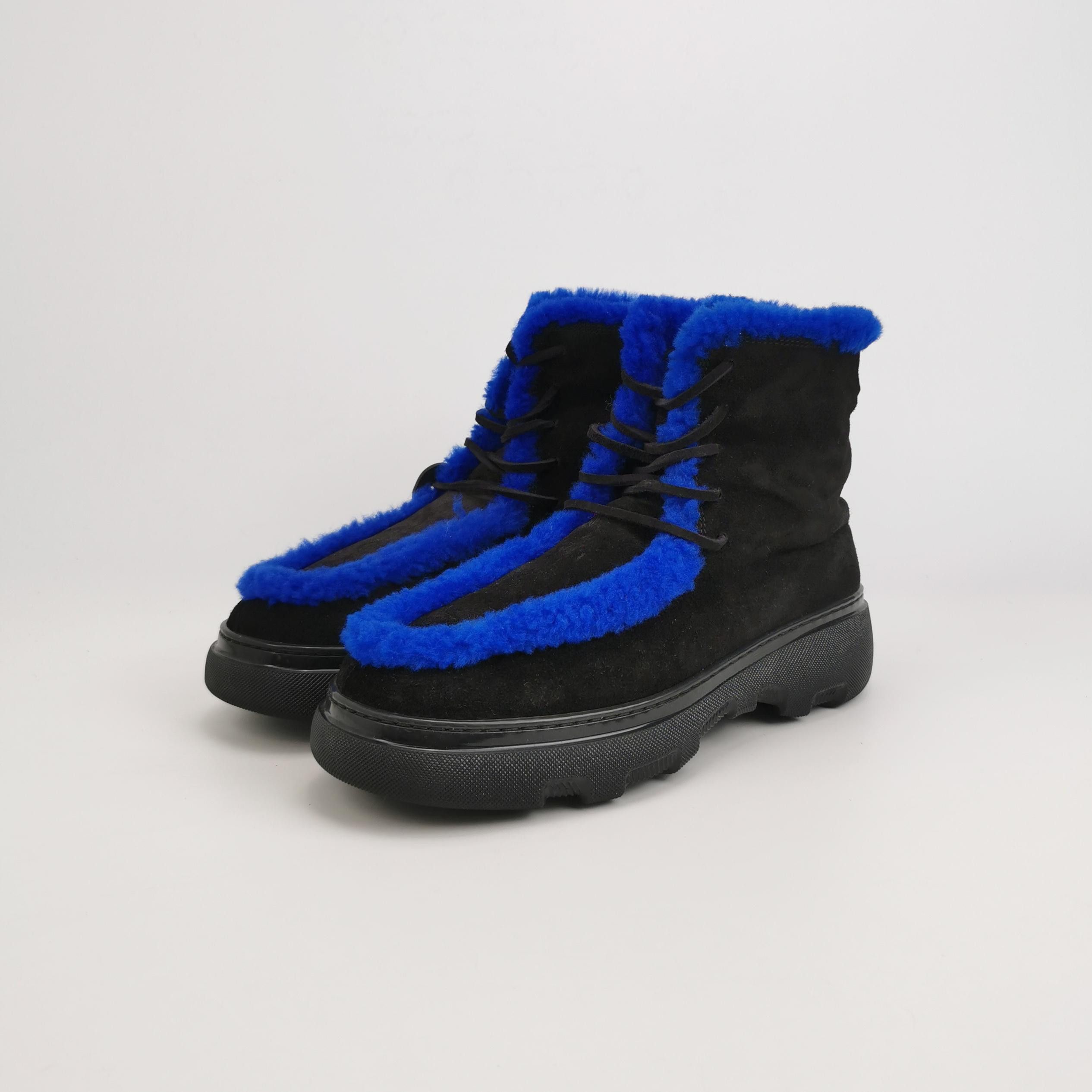 Burberry Burberry Blue Shearling Suede Boots 41 Size US 8 / EU 41 - 3 Thumbnail