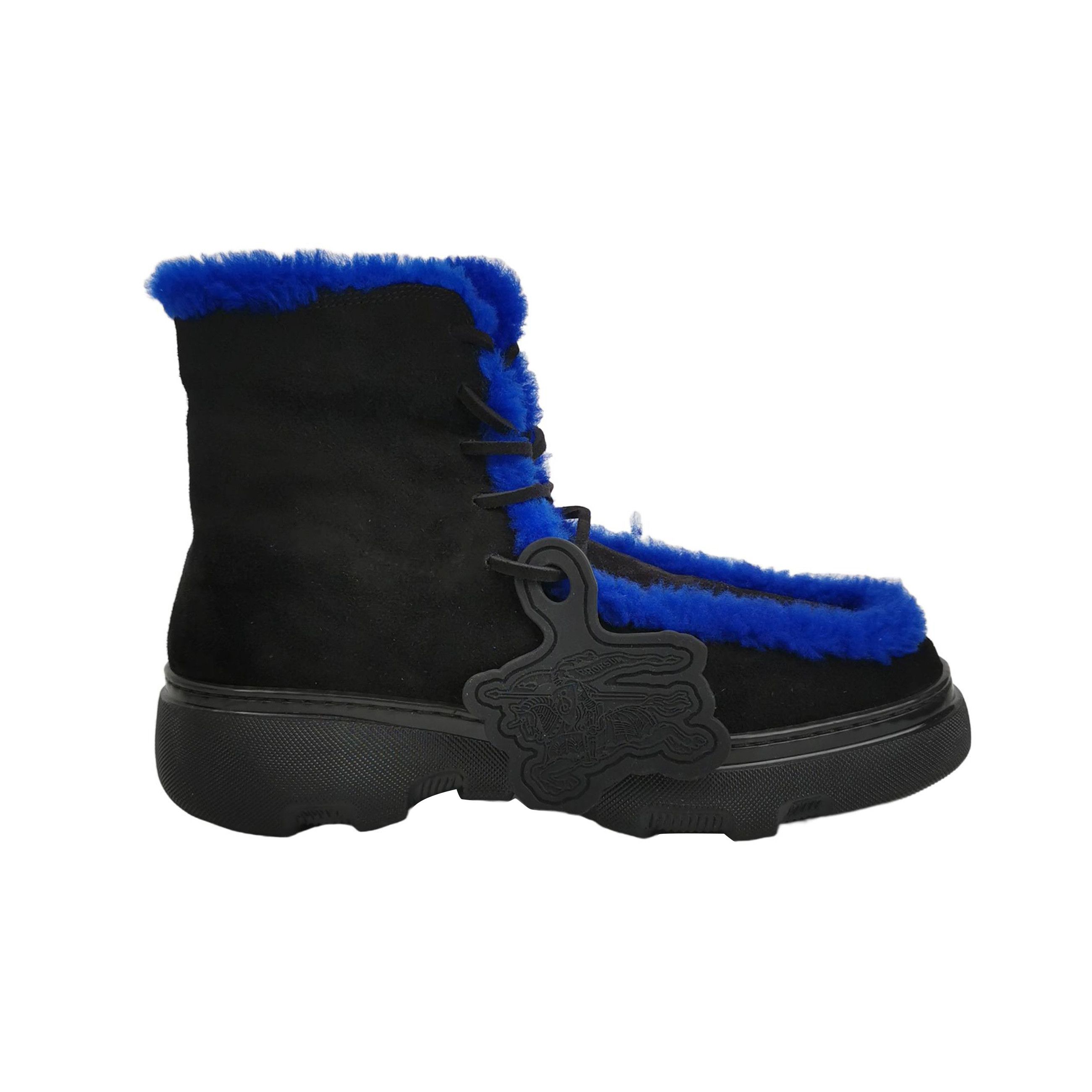 Burberry Burberry Blue Shearling Suede Boots 41 Size US 8 / EU 41 - 2 Thumbnail