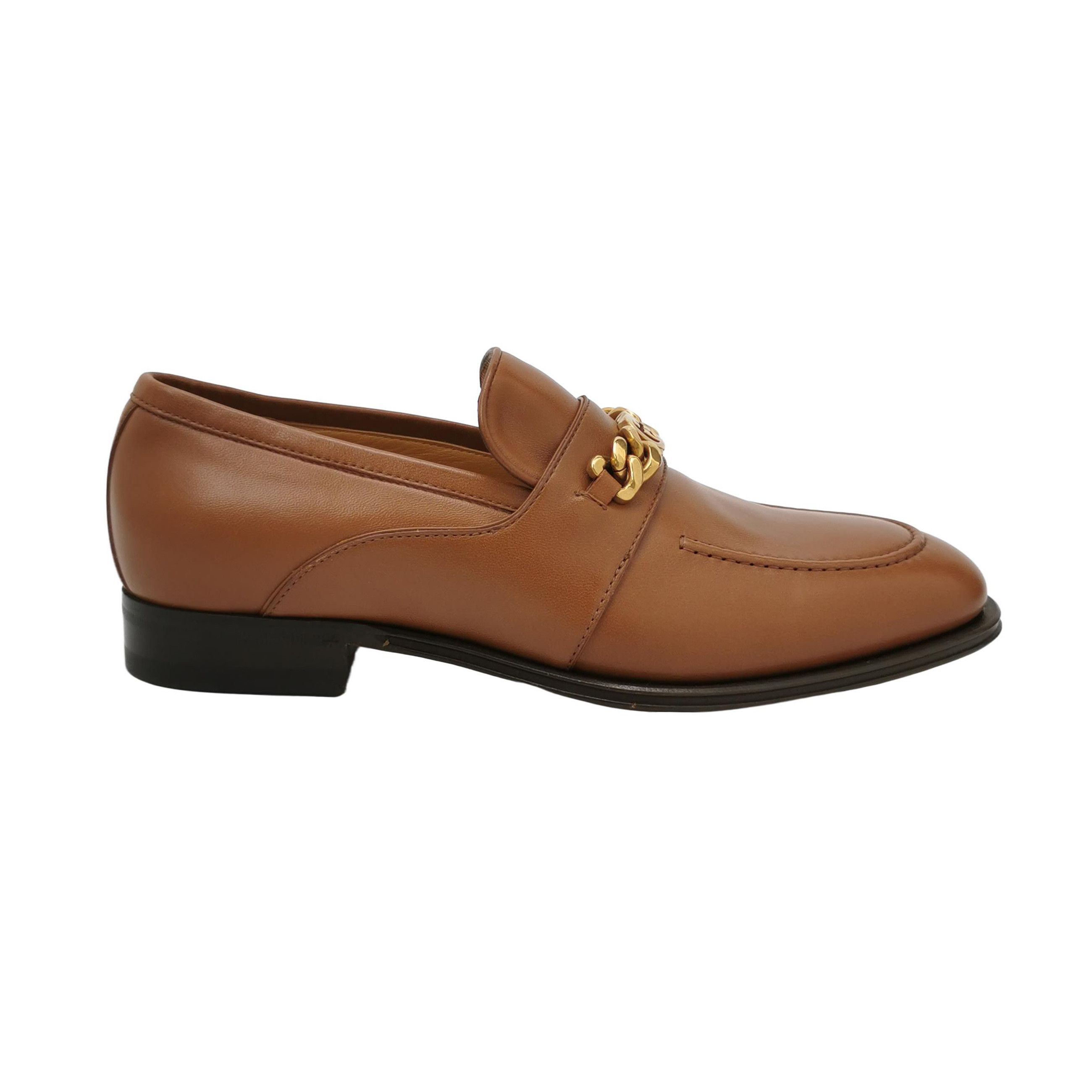 Gucci Gucci Interlocking G Chain Leather Loafers EU 39.5 Size US 6 / EU 39 - 2 Thumbnail