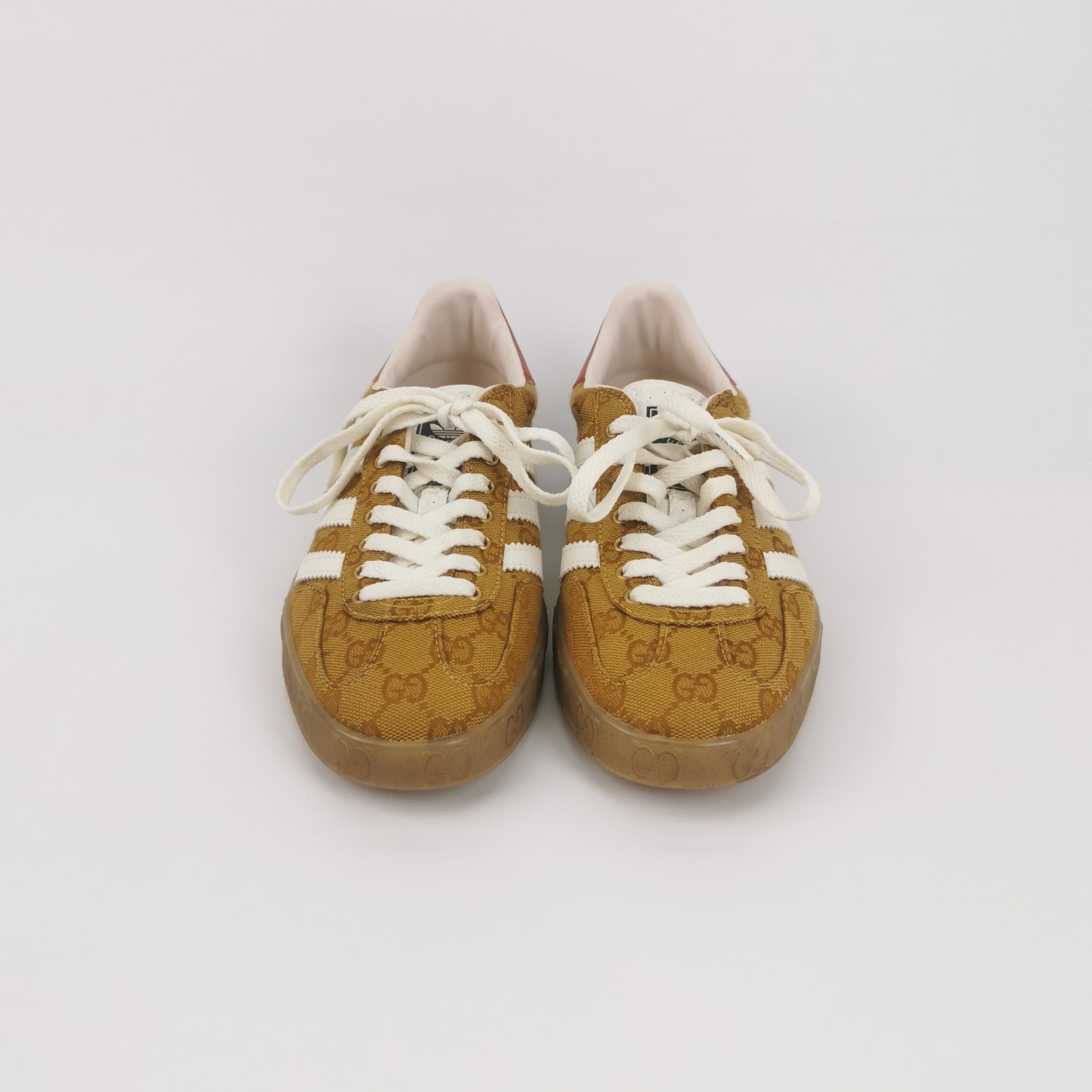 Gucci Gucci x Adidas GG Monogram Canvas Gazelle Sneakers EU 39.5 Size US 6 / EU 39 - 4 Thumbnail