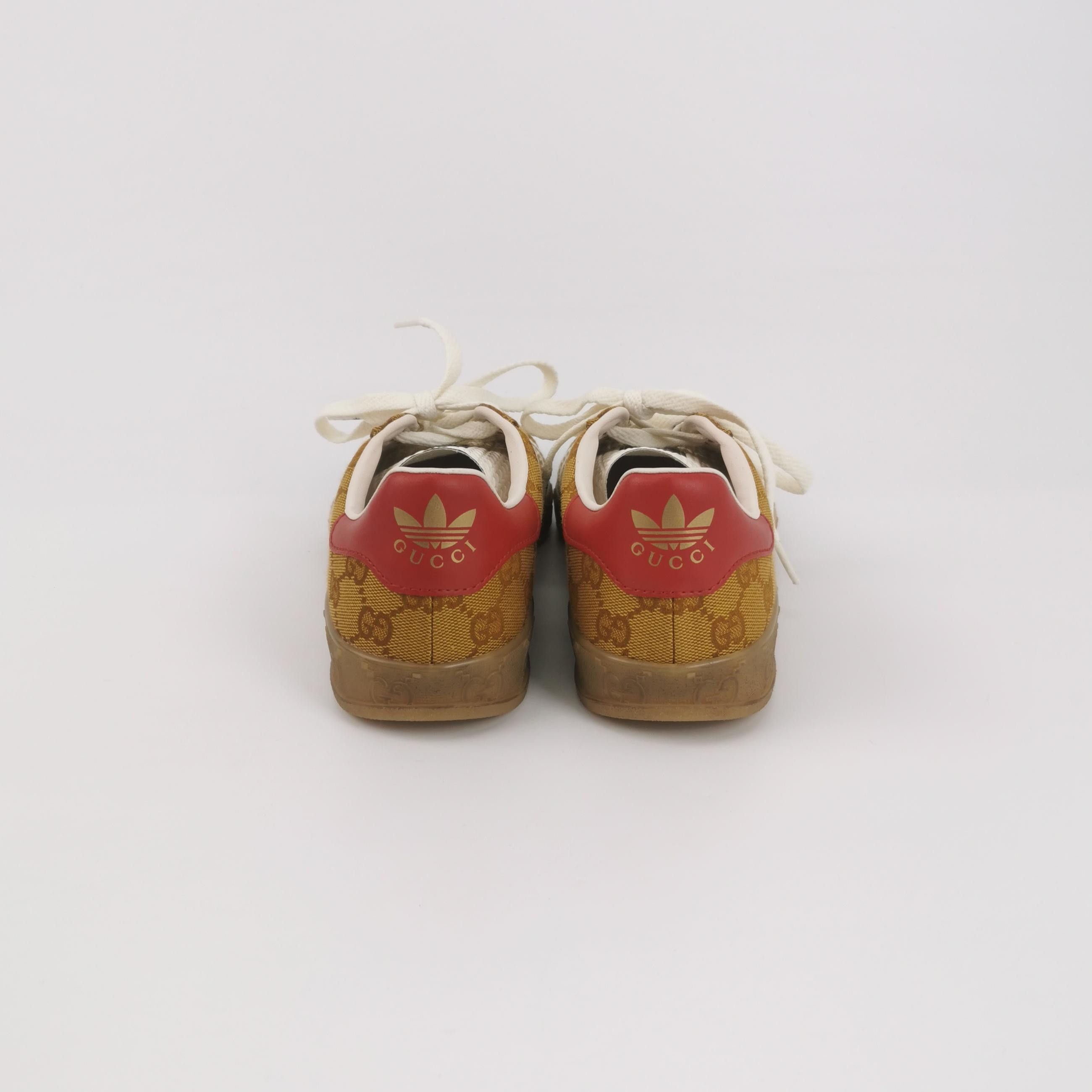 Gucci Gucci x Adidas GG Monogram Canvas Gazelle Sneakers EU 39.5 Size US 6 / EU 39 - 5 Thumbnail