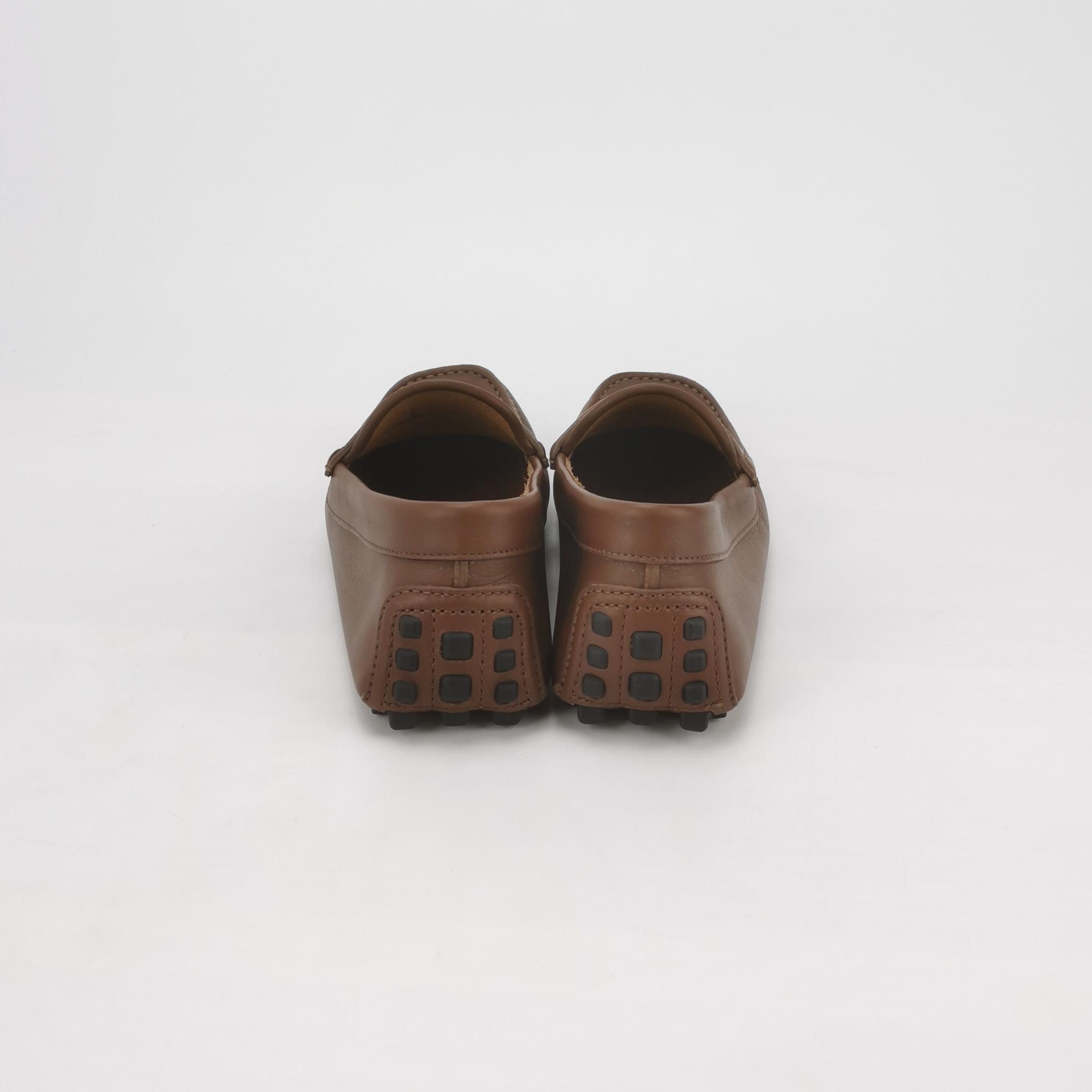 Gucci Gucci Brown Leather Interlocking G Drivers 38.5 Size US 5.5 / EU 38 - 5 Thumbnail