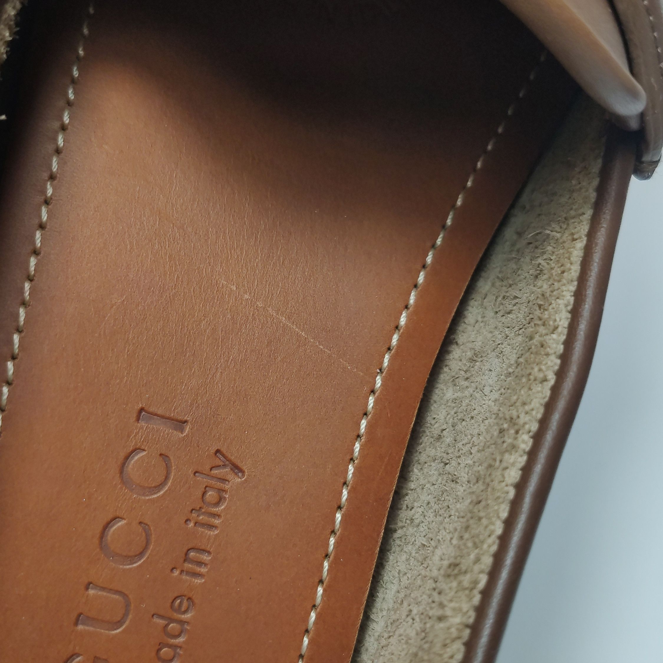 Gucci Gucci Brown Leather Interlocking G Drivers 38.5 Size US 5.5 / EU 38 - 13 Thumbnail