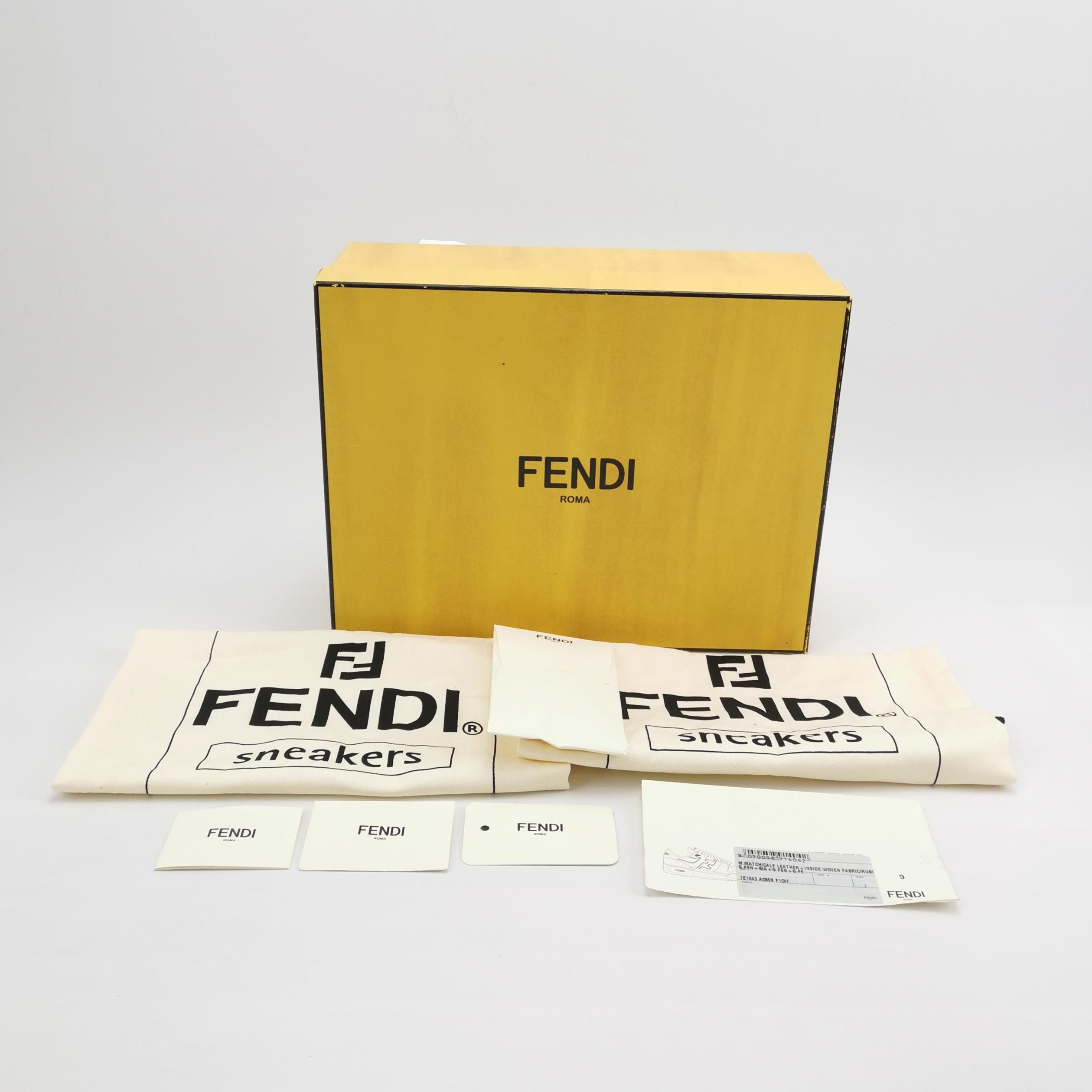 Fendi Fendi Yellow Leather Match Sneakers 43 Size US 10 / EU 43 - 7 Thumbnail