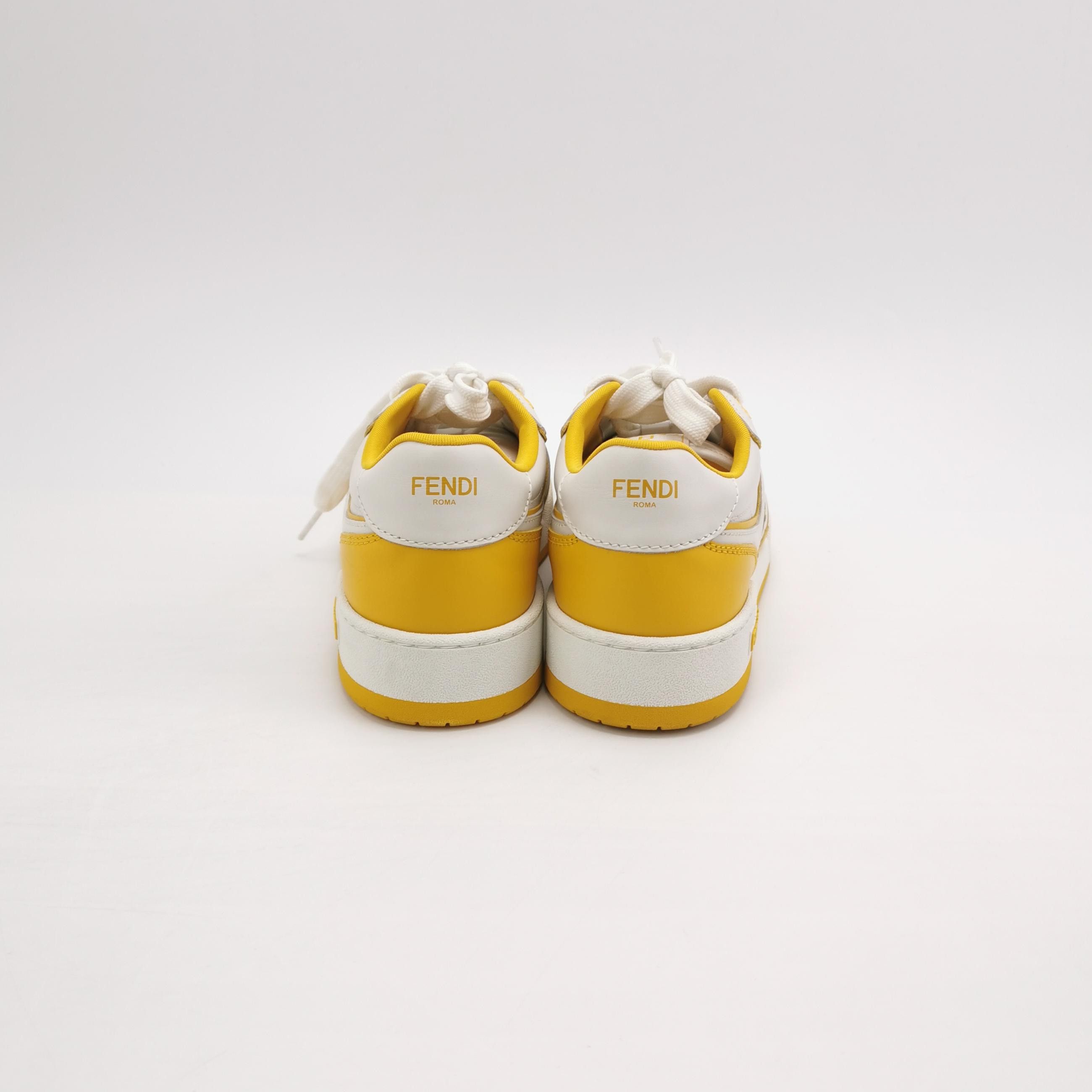 Fendi Fendi Match Yellow Leather Low-Top Sneakers EU 40 Size US 7 / EU 40 - 5 Thumbnail