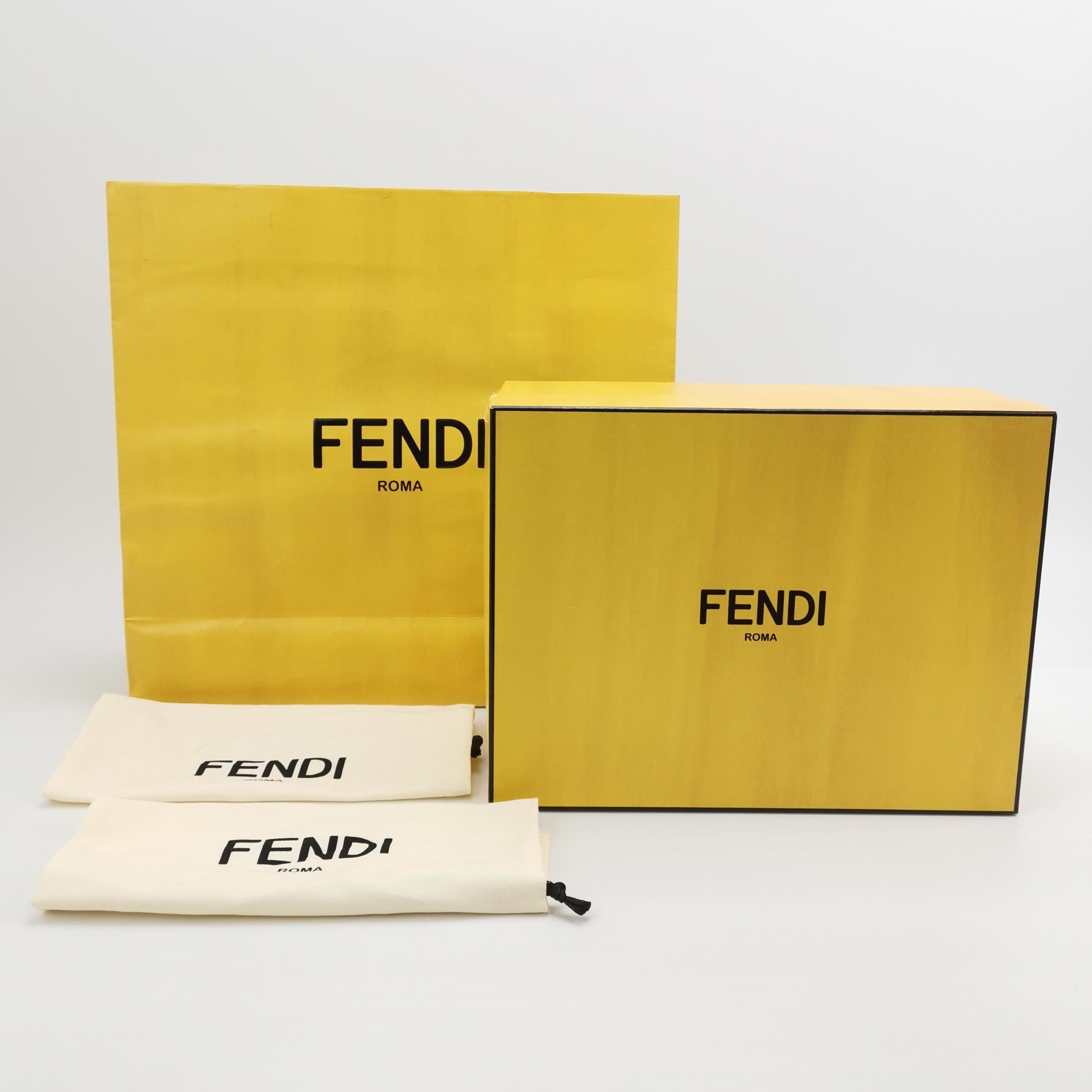 Fendi Fendi Match Yellow Leather Low-Top Sneakers EU 40 Size US 7 / EU 40 - 7 Thumbnail