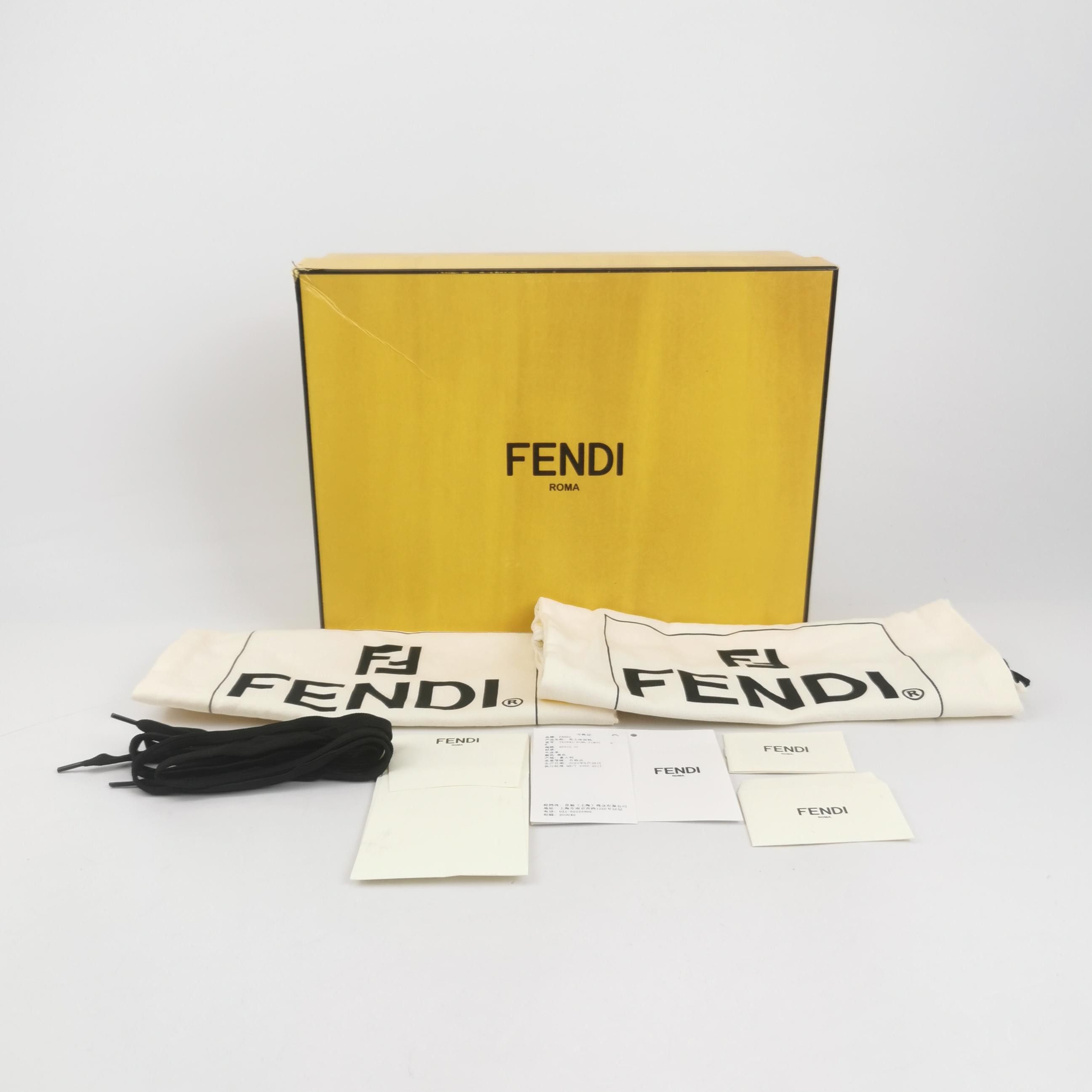 Fendi Fendi Black Leather Match Sneakers EU 40 Size US 7 / EU 40 - 7 Thumbnail