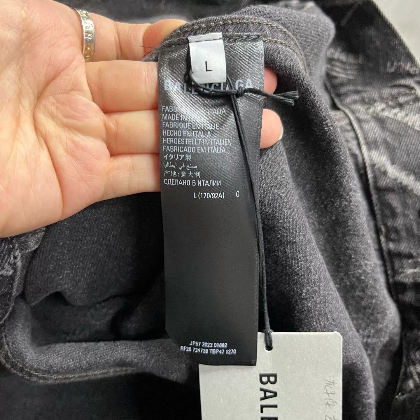 Balenciaga Balenciaga Retro Denim Black Light Jacket l Men Size US L / EU 52-54 / 3 - 4 Thumbnail