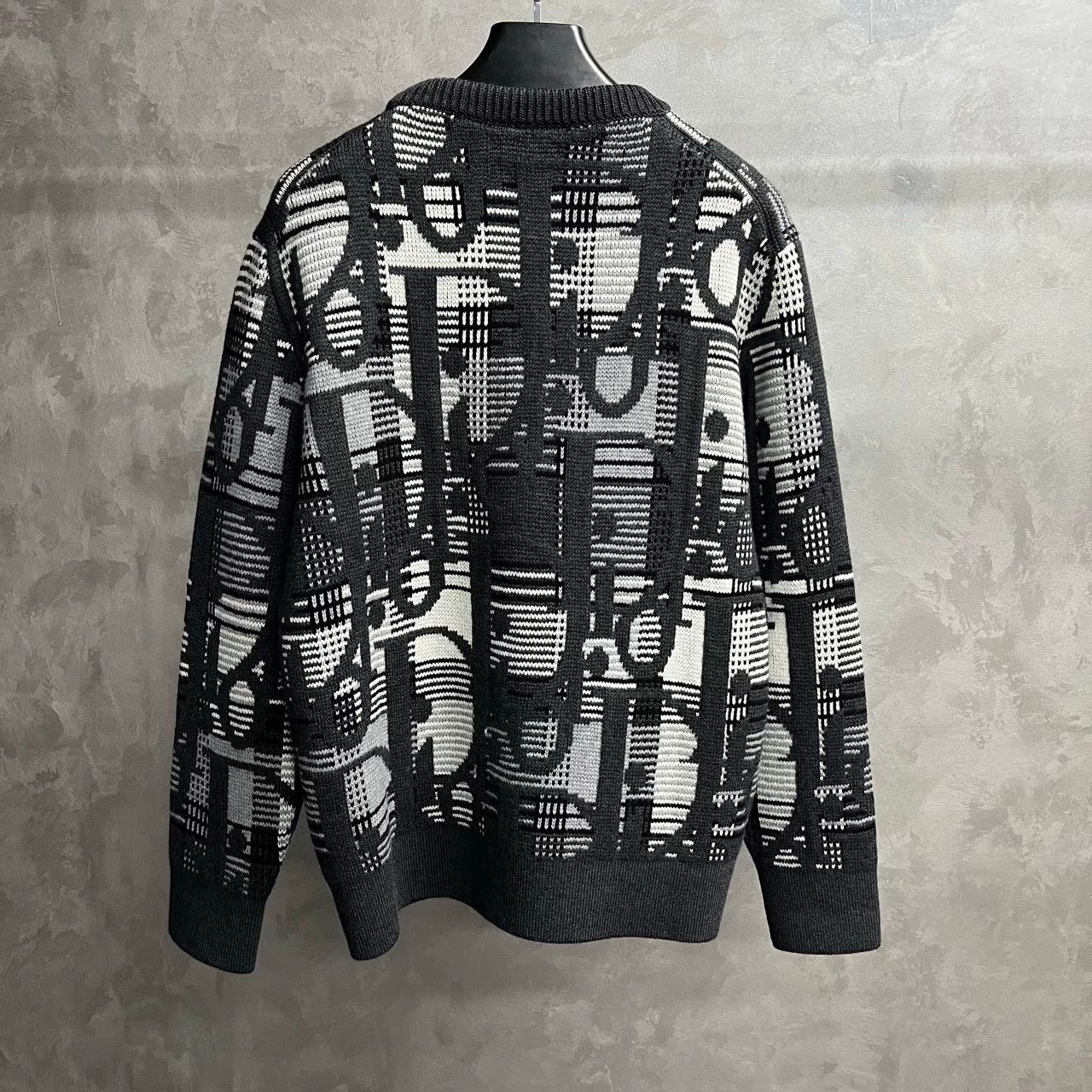 Dior Dior Knit Printed Gray Sweater m Men Size US M / EU 48-50 / 2 - 2 Thumbnail